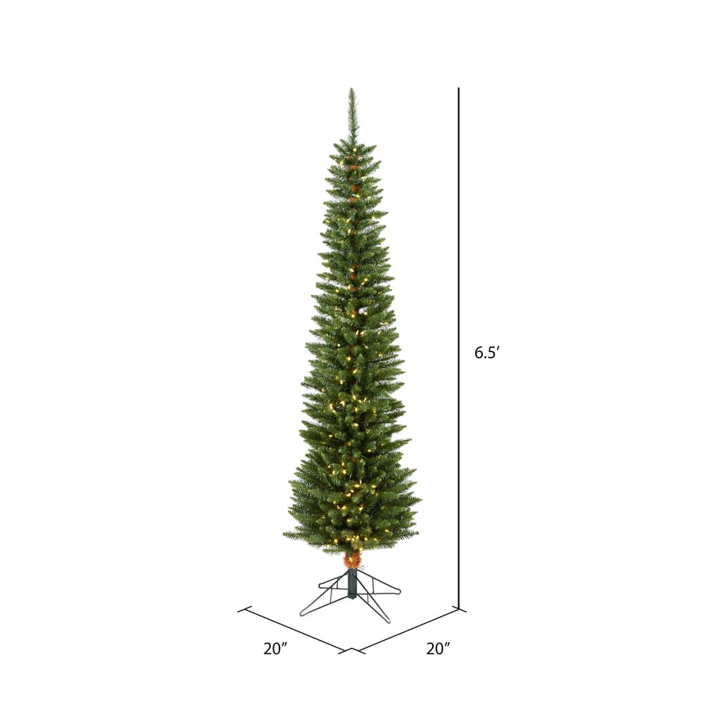 6.5ft. Pre-Lit Durham Pole Pine Artificial Christmas Tree, Warm White Dura-Lit® LED Lights