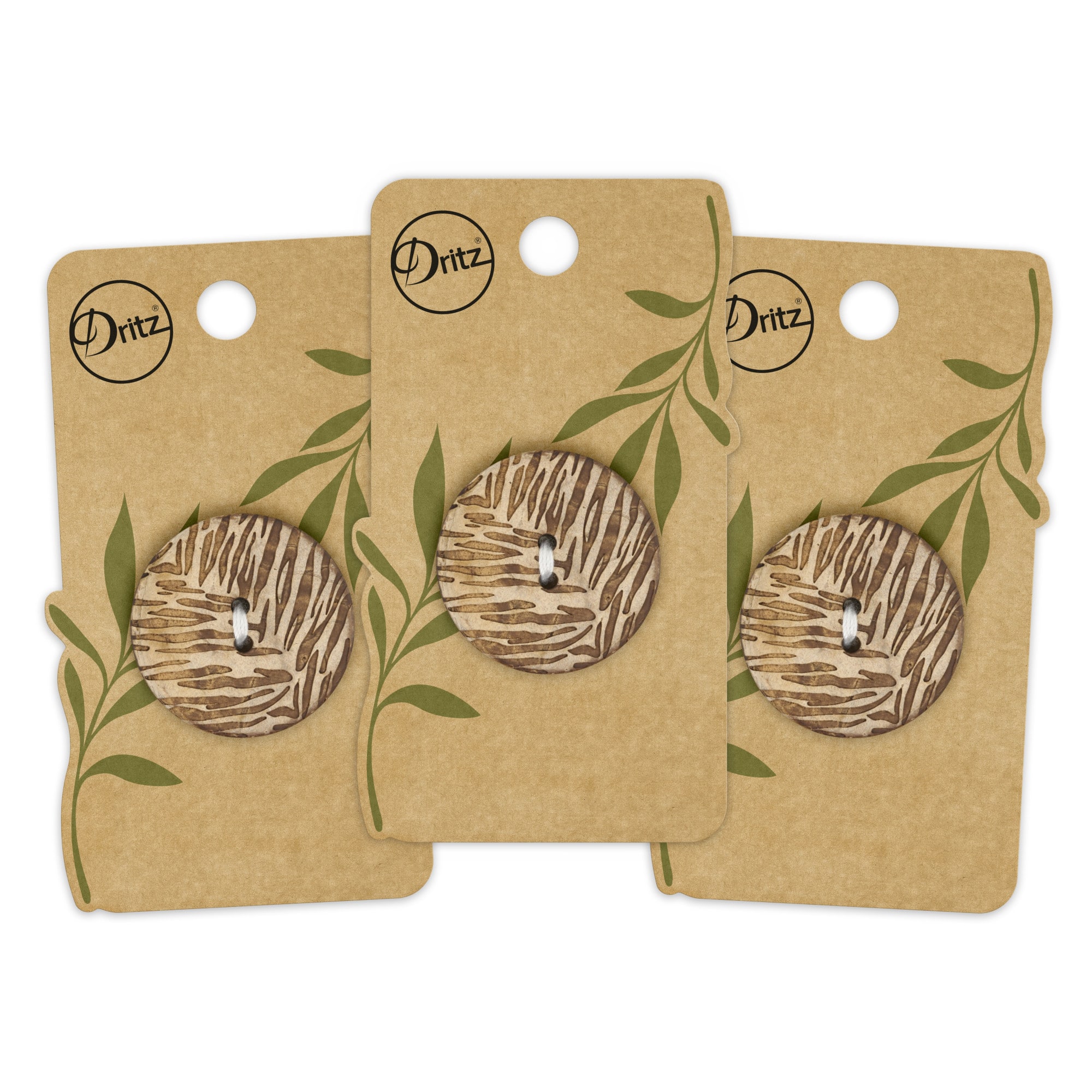 Dritz® 30mm Sustainable Coconut Round Button, 3ct.