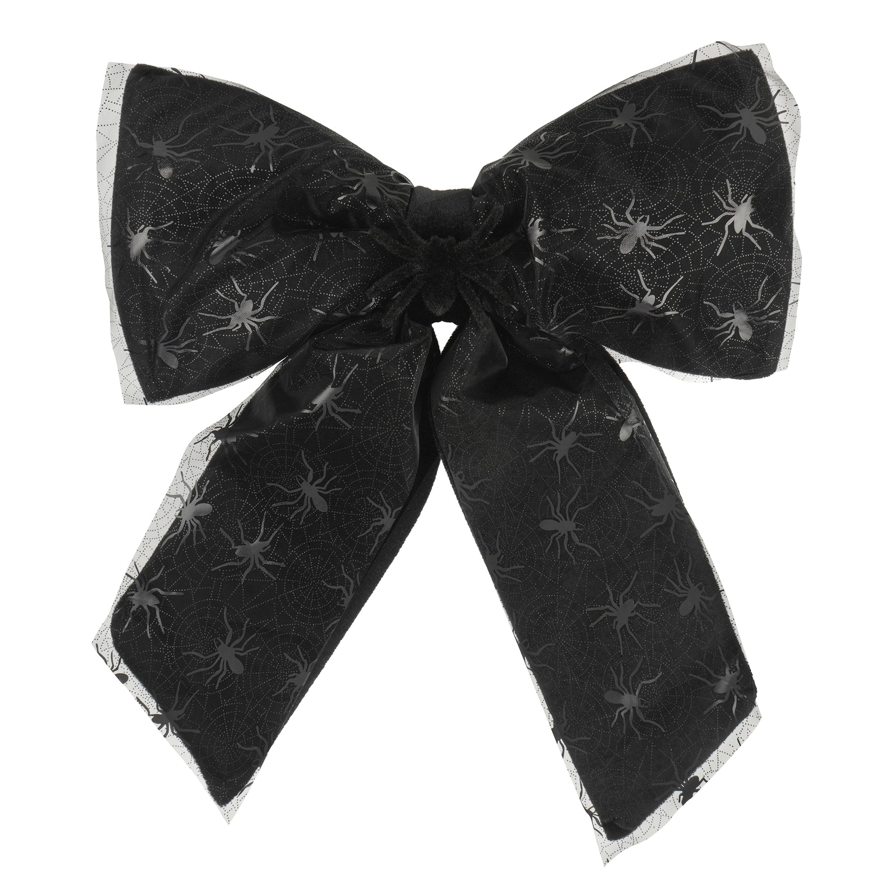 15" Black Spider Puffy Bow by Celebrate It®
