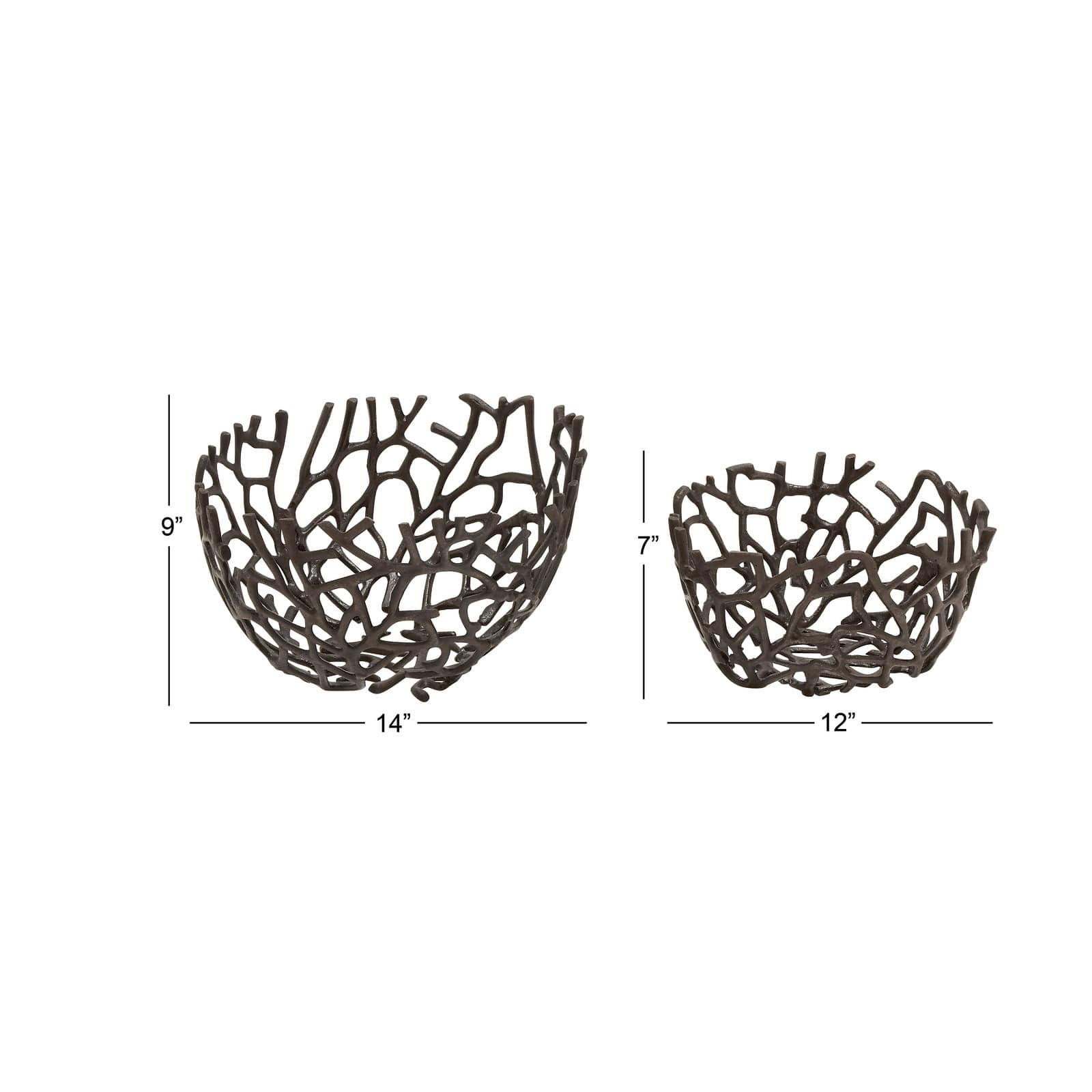 Aluminum Coastal Decorative Bowl Set