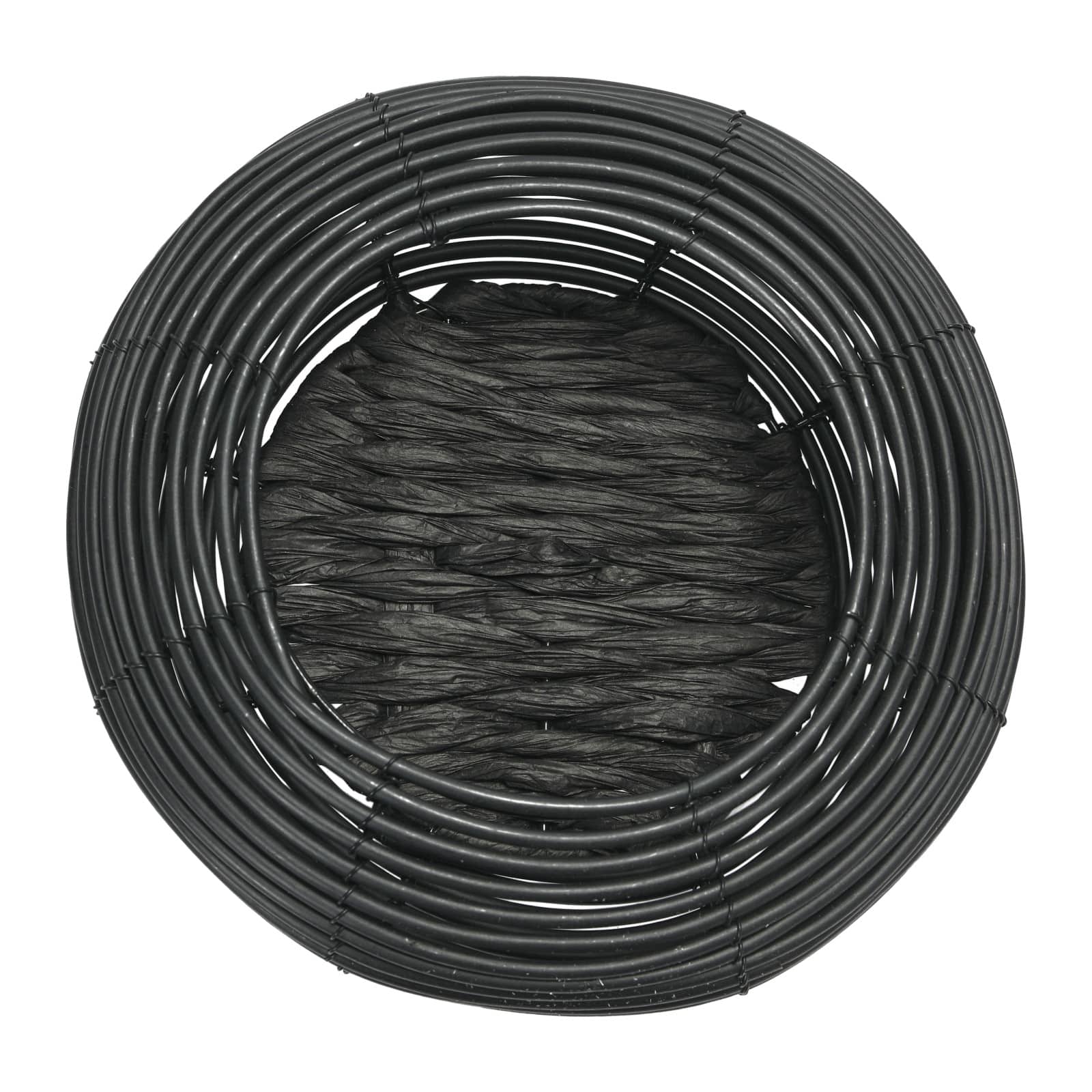 6" Black Plastic Planter with Metal Feet