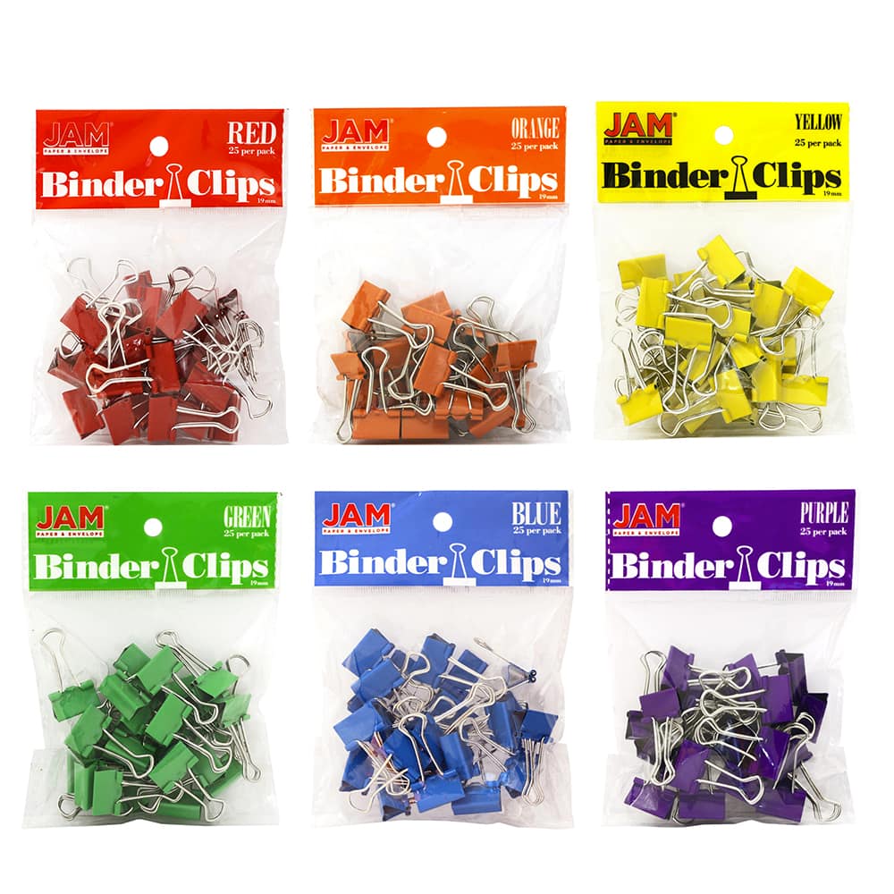 JAM Paper Small Colorful Binder Clips