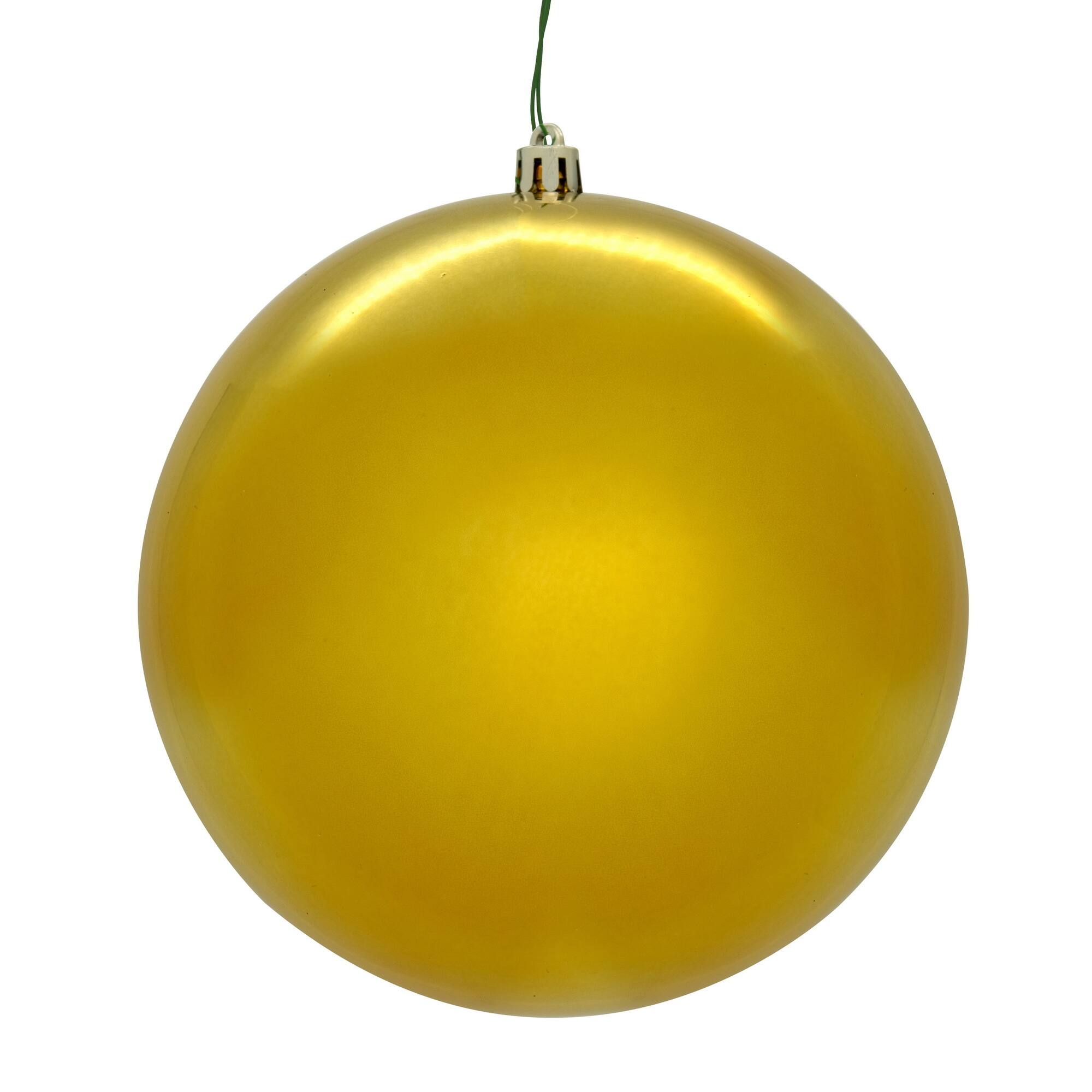 Vickerman 6" Gold Shiny Seamless UV-Resistant Ball Ornaments, 4ct. | Michaels®