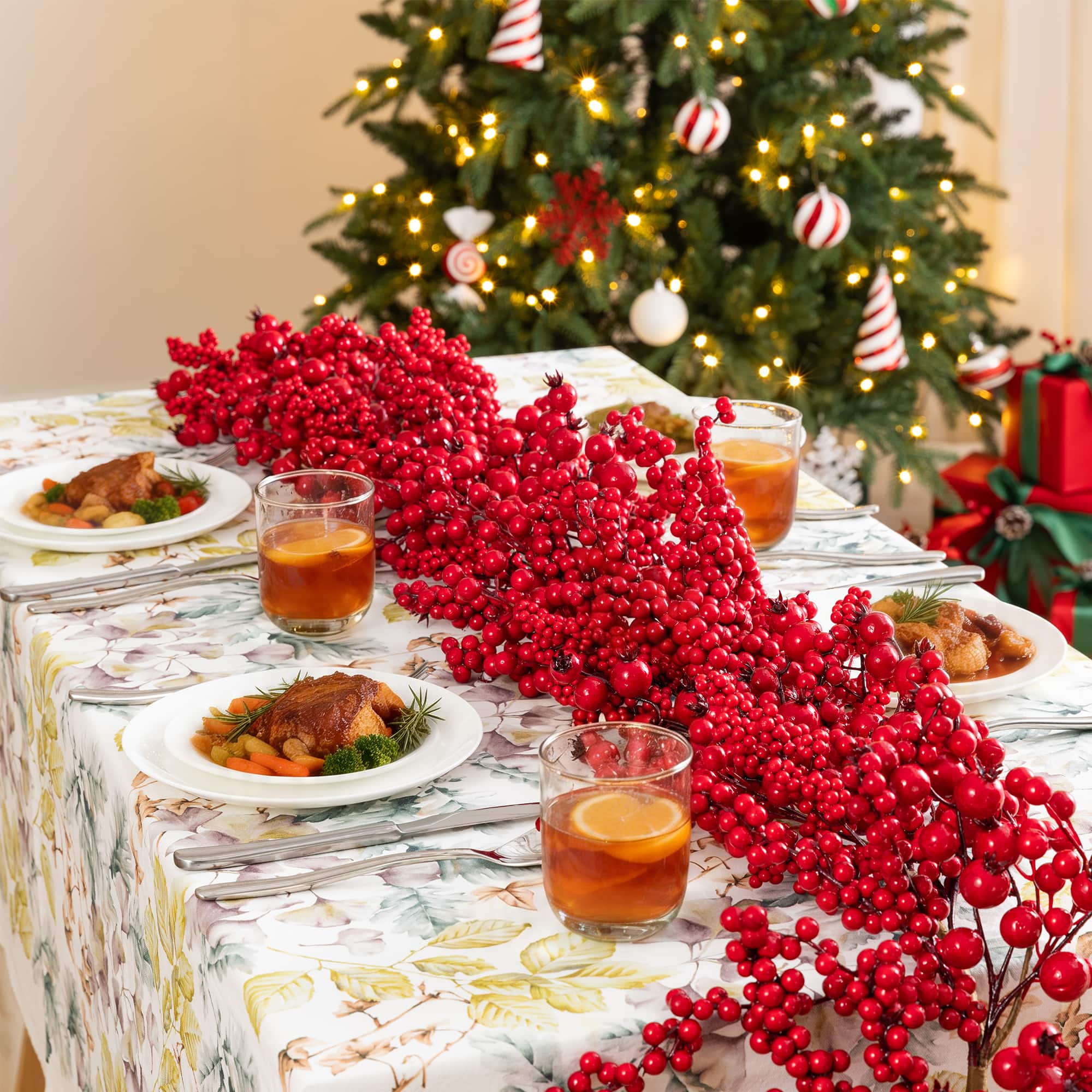 Glitzhome® 6ft. Christmas Full Berry Garland