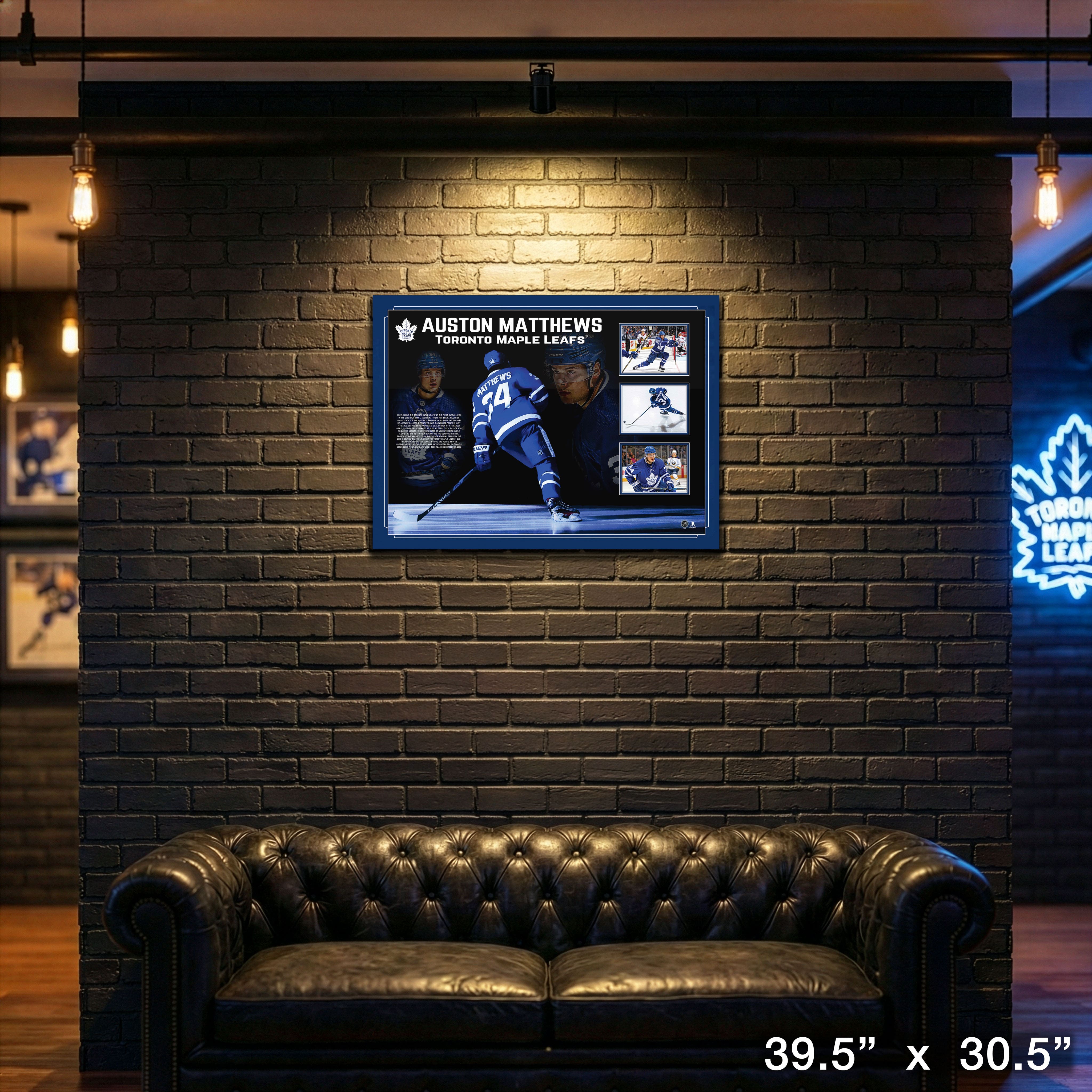 Auston Matthews Toronto Maple Leafs Framed Photo Collage 39.5" x 30.5"