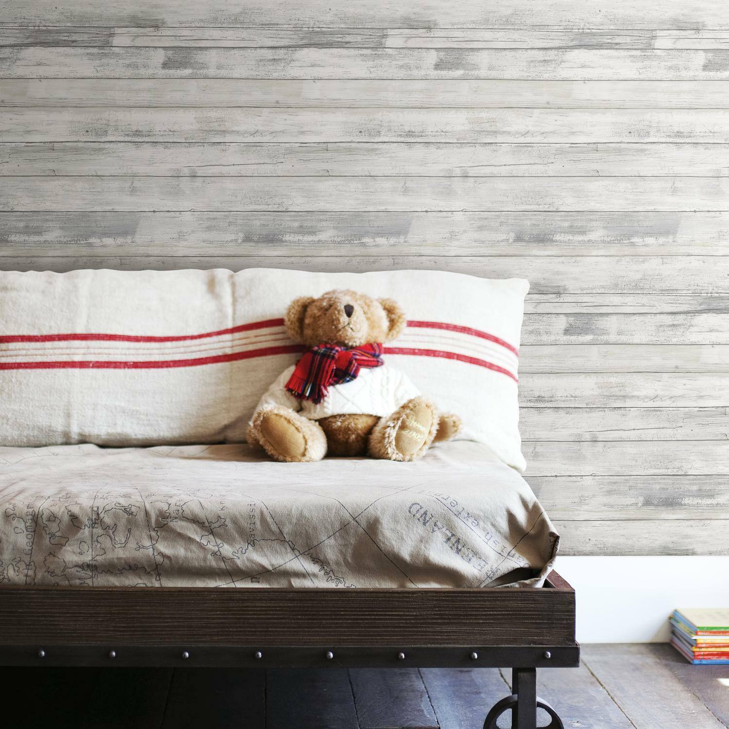 RoomMates Weathered Planks Peel & Stick Wallpaper