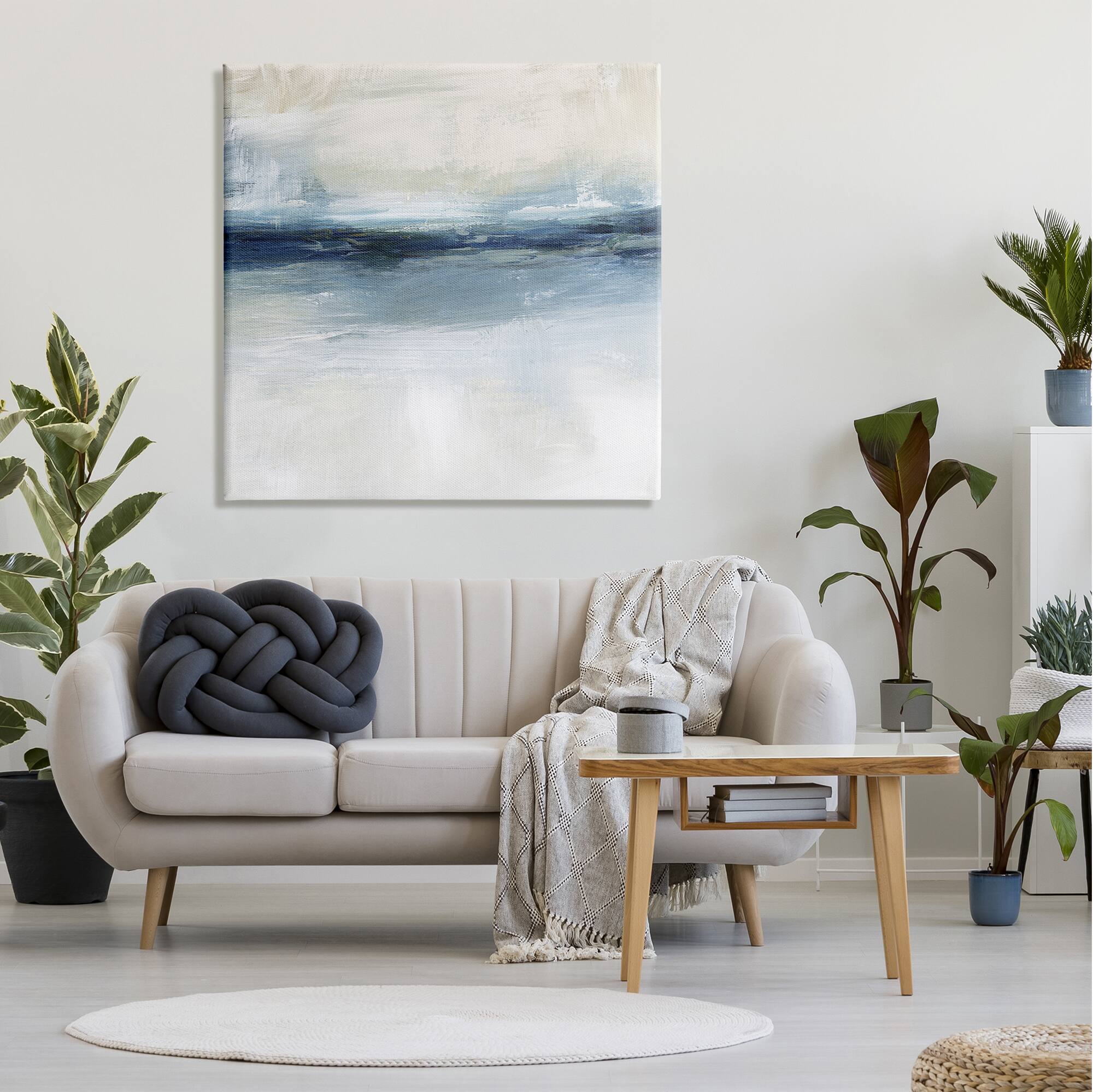 Stupell Industries Timeless Nautical Gloomy Sea Horizon Line Canvas Wall Art