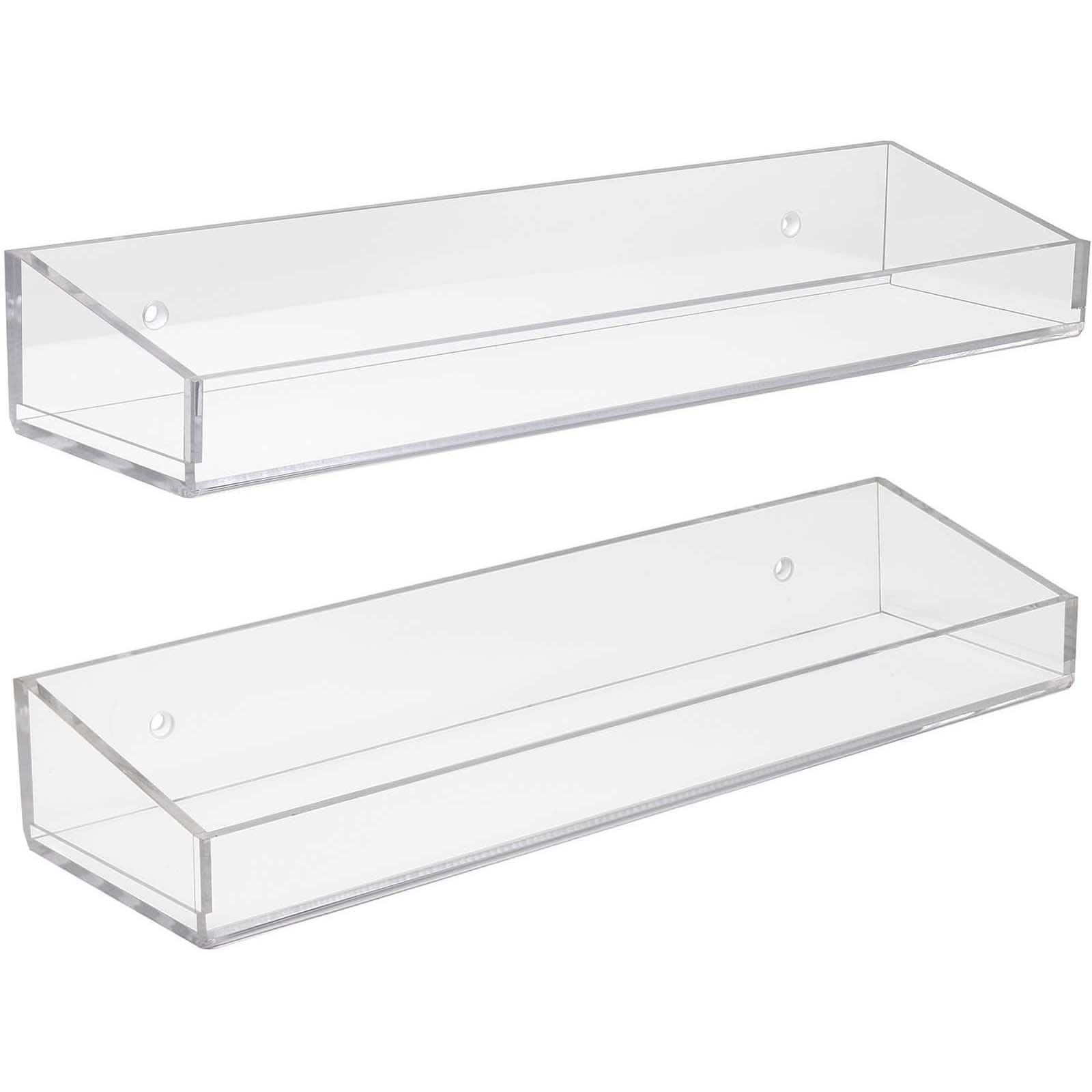Sorbus 16" Acrylic Bathroom Floating Display Shelves, 2ct.