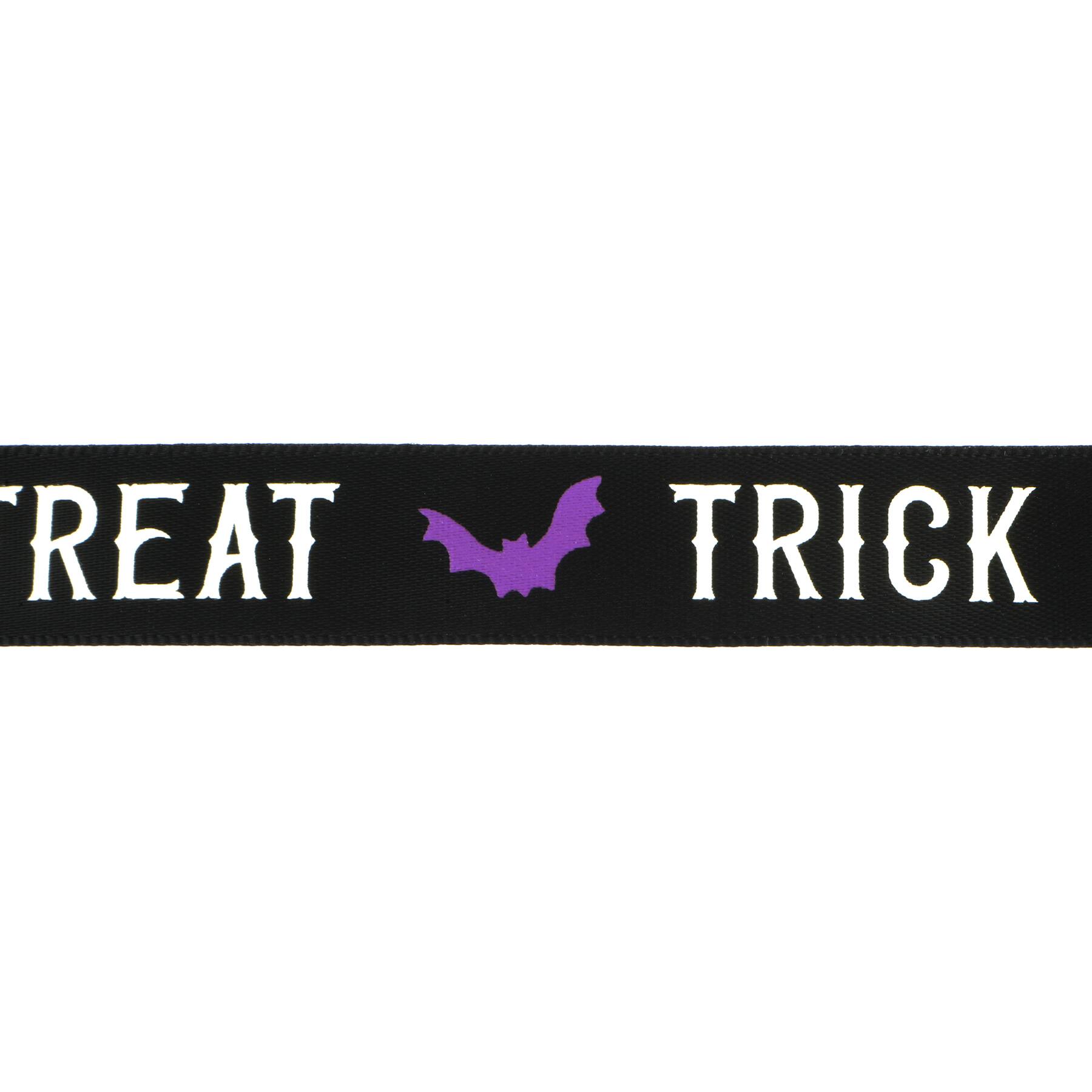 5/8" x 4yd. Black Trick or Treat Ribbon by Celebrate It®