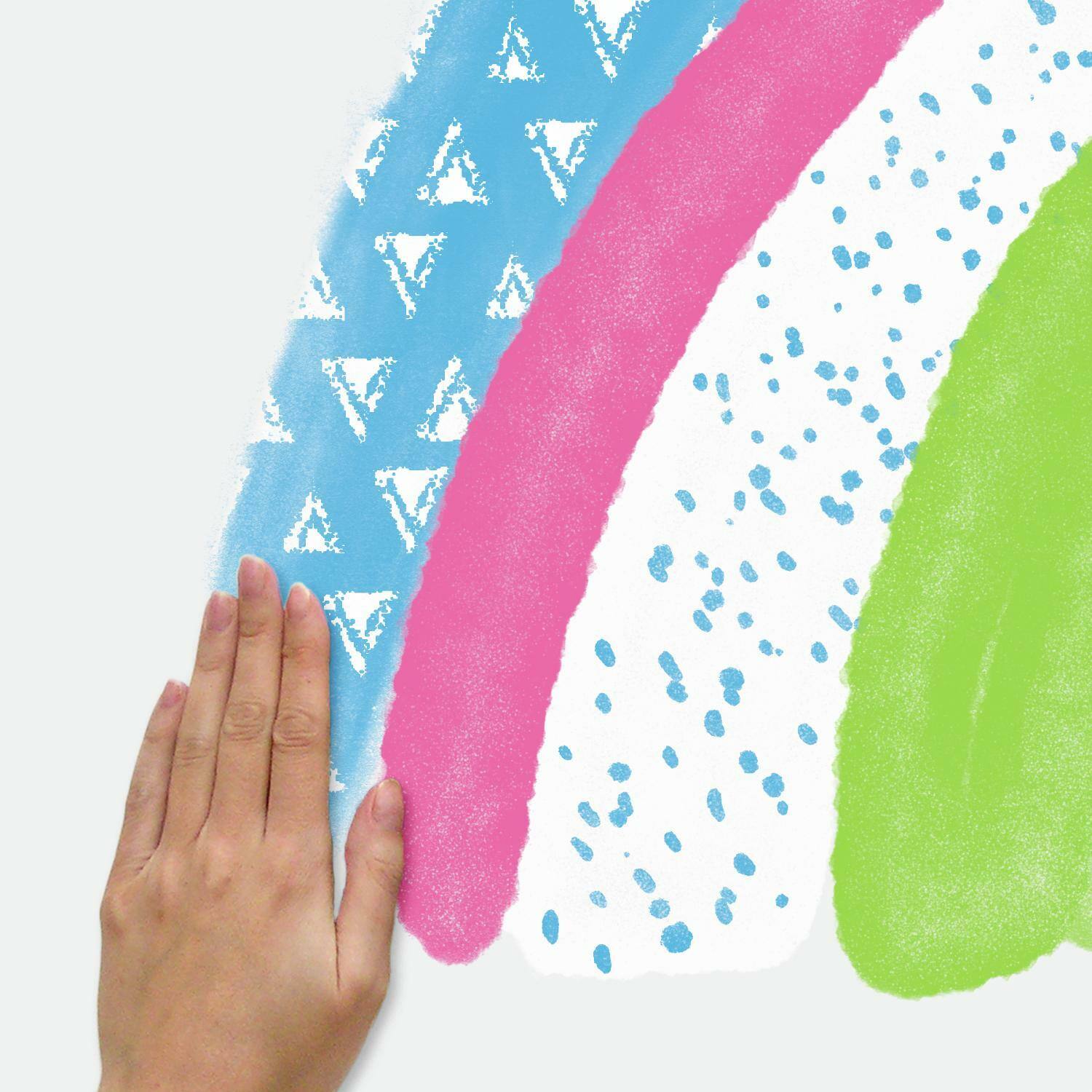 RoomMates Pattern Rainbow Peel & Stick Giant Wall Decals