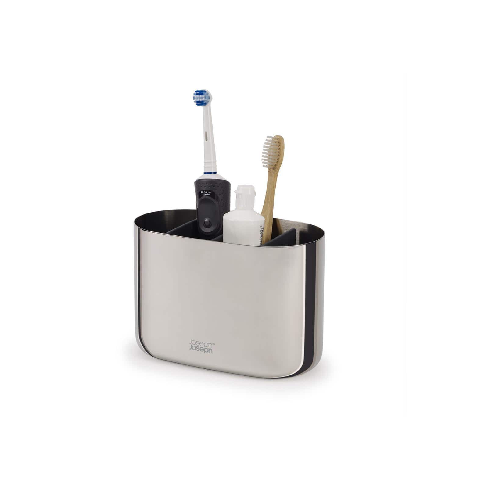 Joseph Joseph EasyStore Luxe Large Stainless-steel Toothbrush Caddy