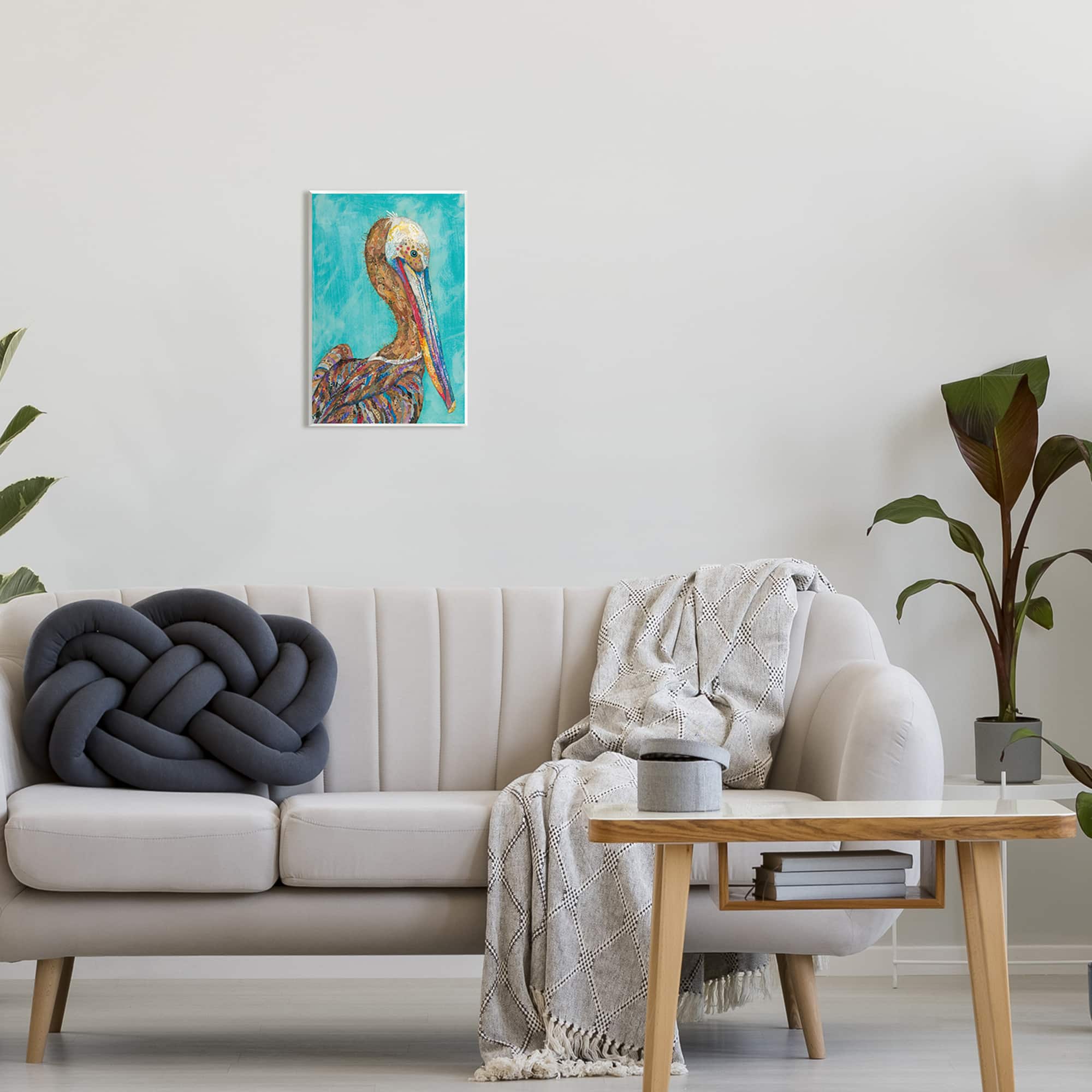 Stupell Industries Beautiful Pelican Bird Vivid Patterns Wall Plaque Art