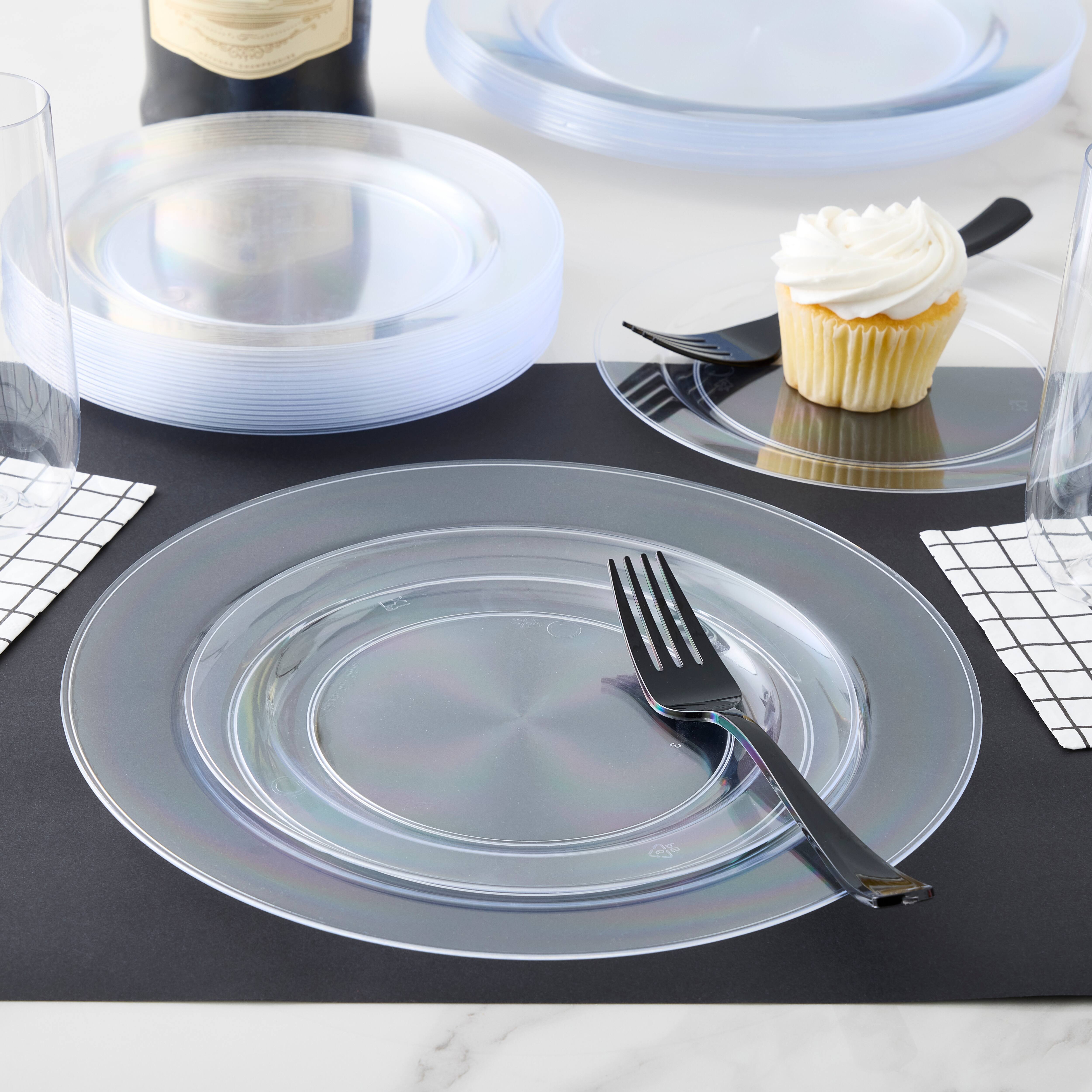 Clear 40 Piece Dinner & Lunch Plate Set by Celebrate It™
