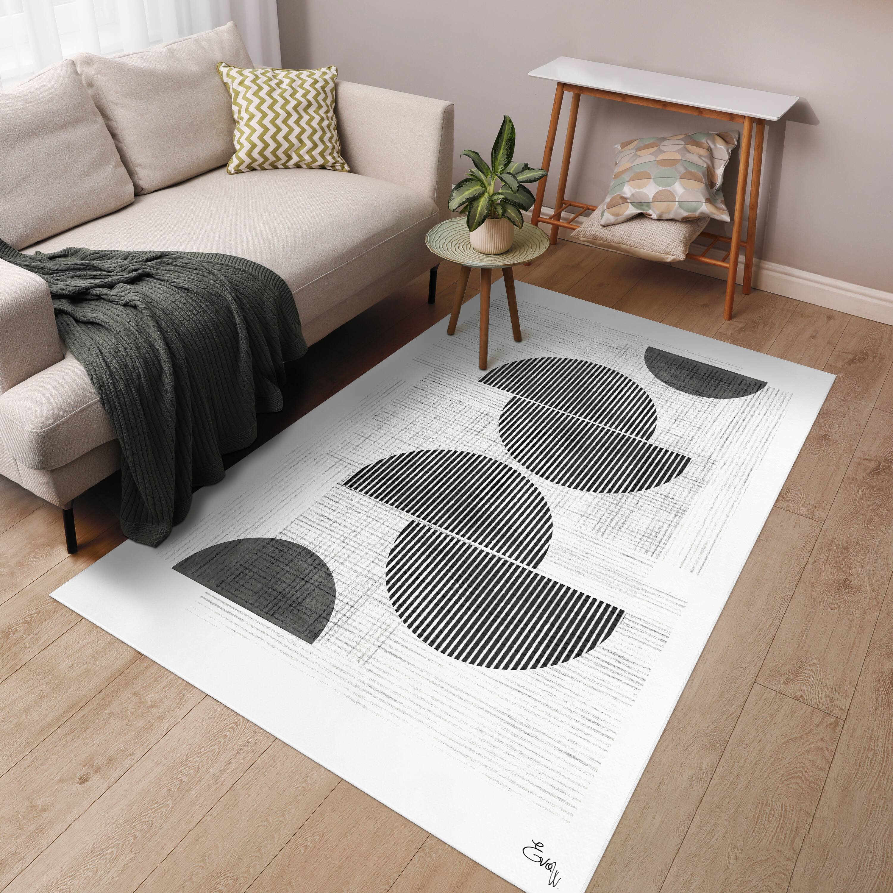 Empire Art Direct 5ft. x 7.5ft. Retro Modern I Tapis D'Art Washable Geometric Area Rug