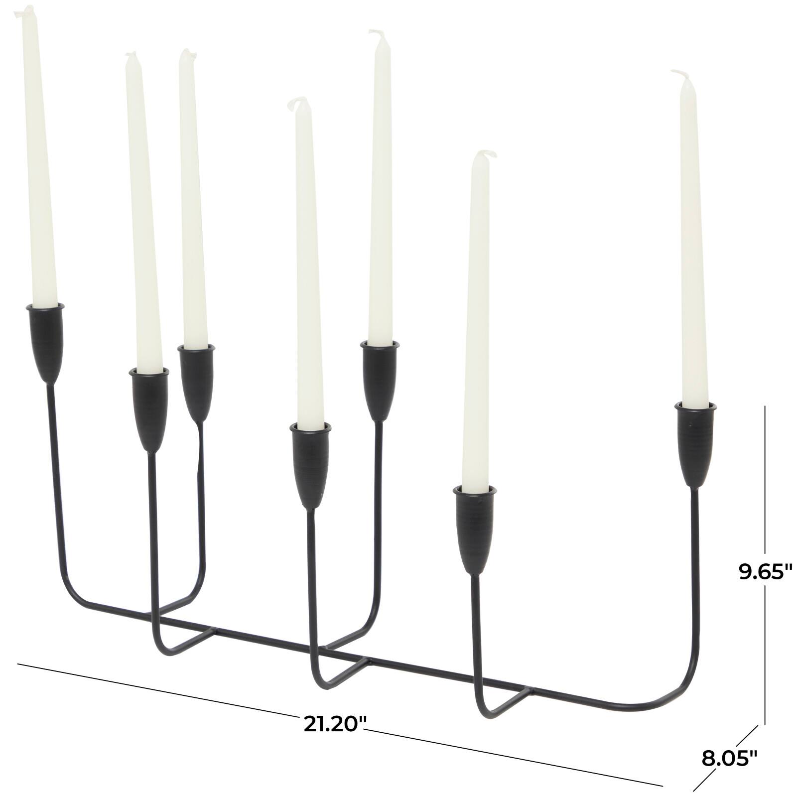 CosmoLiving by Cosmopolitan Black Metal Tapered Candelabra