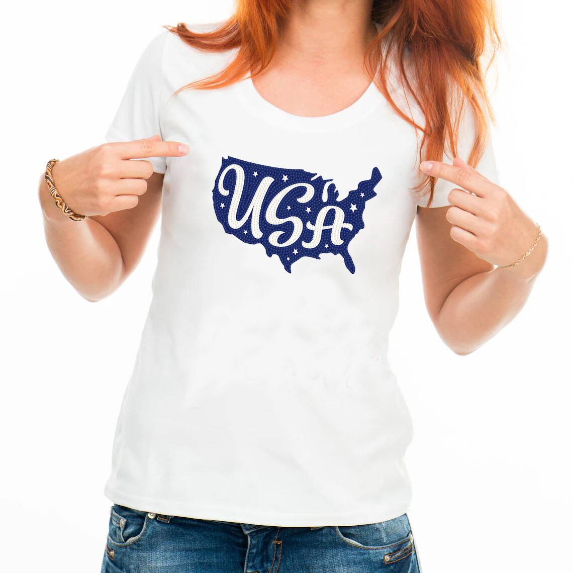 Diamond Dotz® Red, White & Blue USA Map Iron-On 'n' Dot Kit
