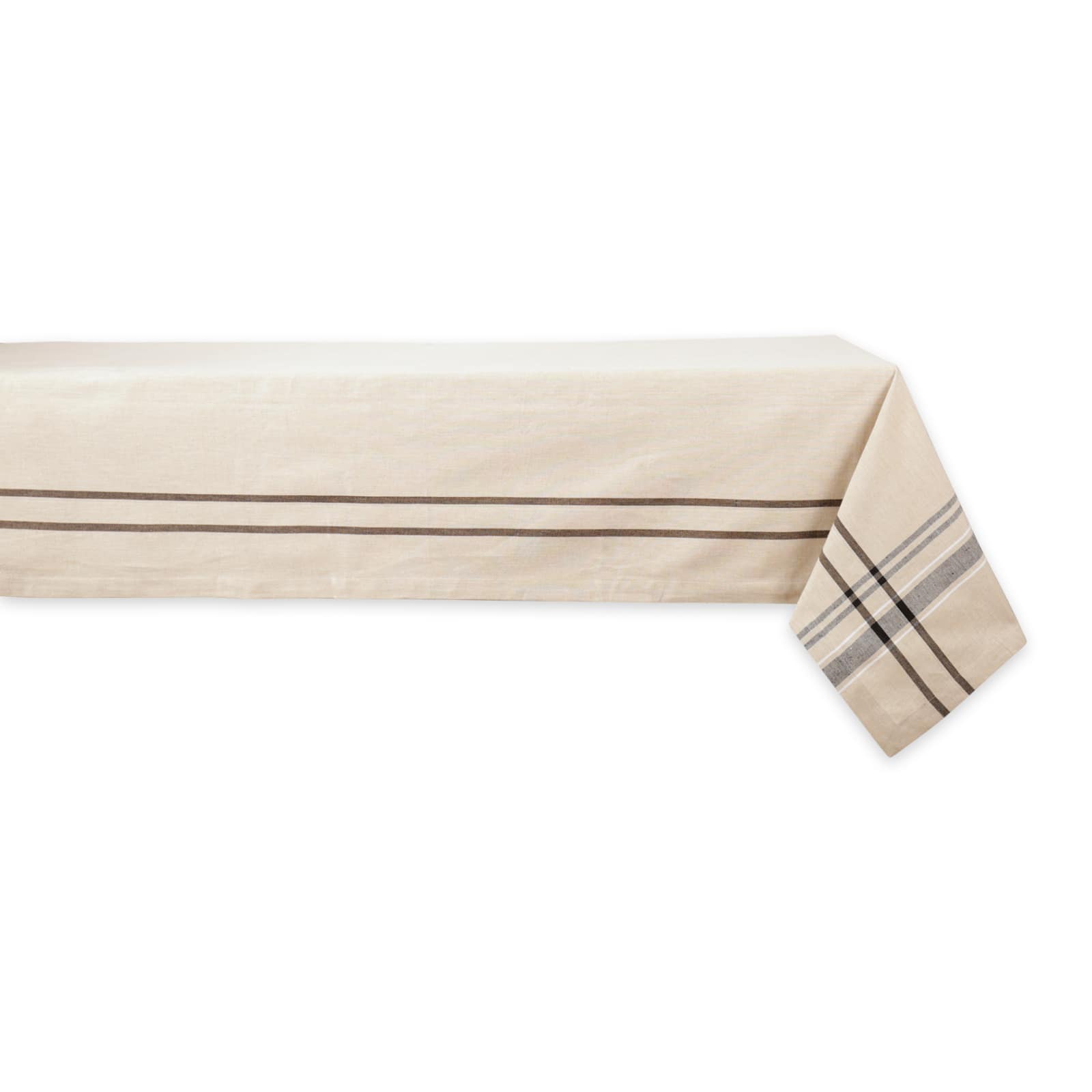 Black French Stripe Tablecloth 60" x 120"