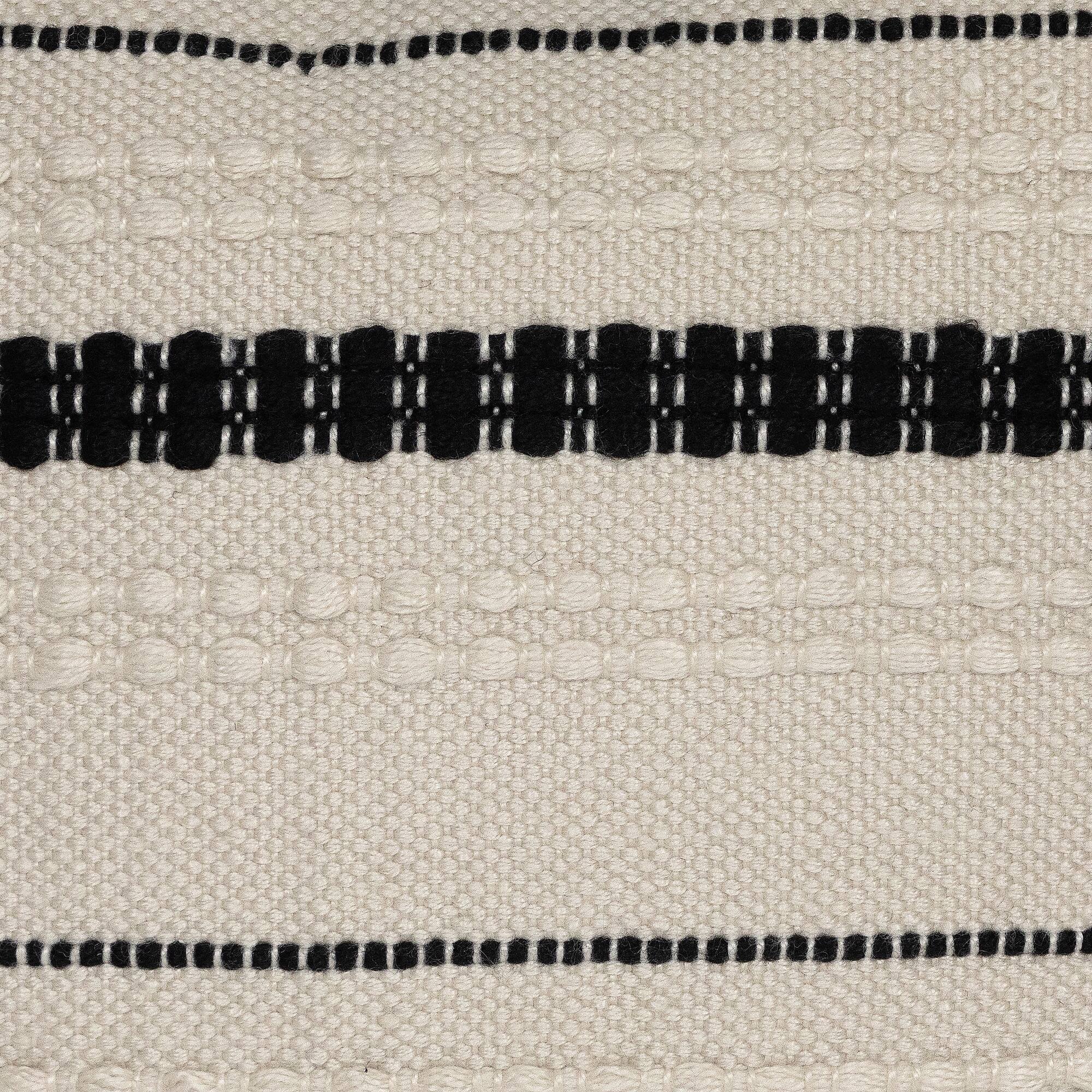 White & Black Outdoor Handloom Woven Square Cushion