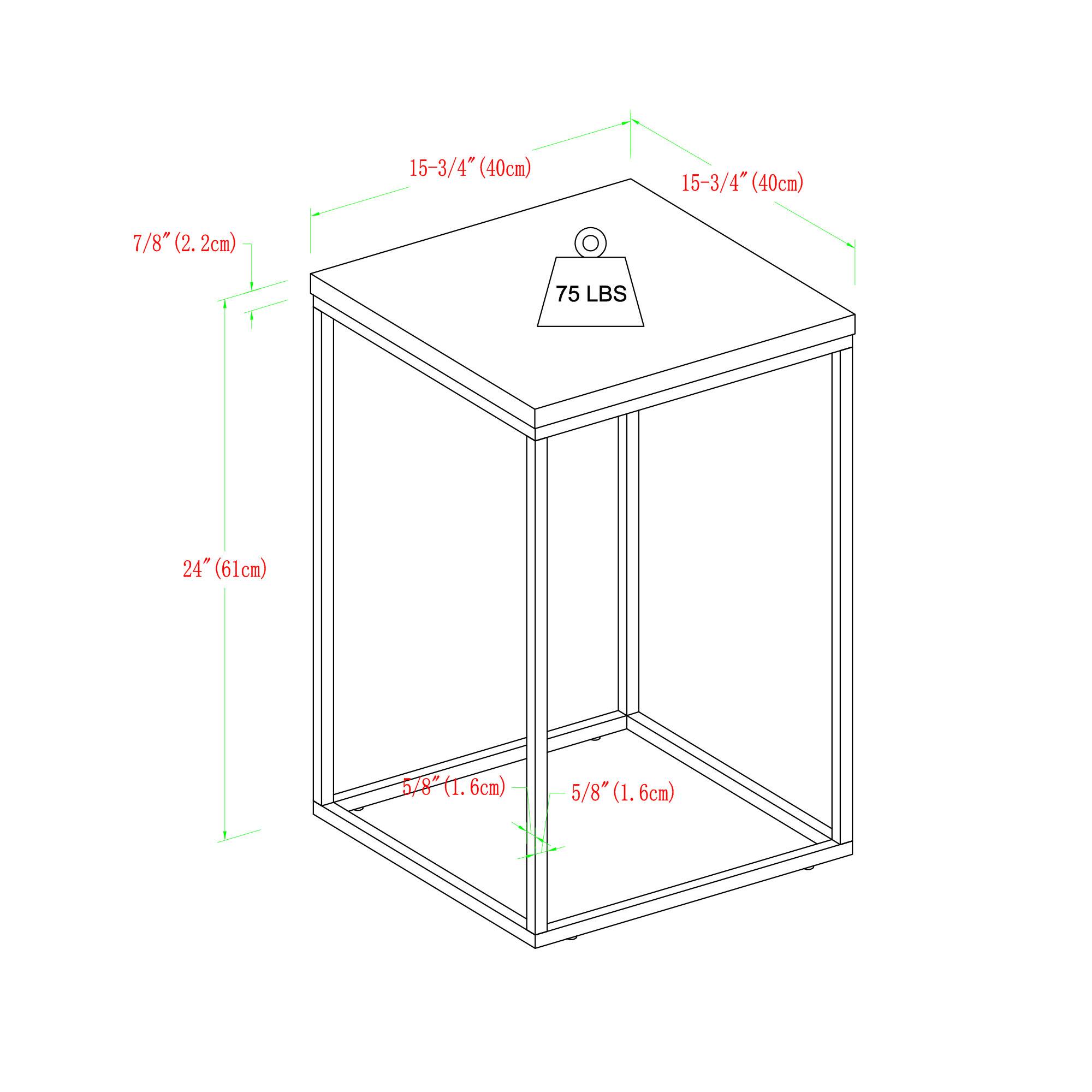 Walker Edison Modern Square Side Table