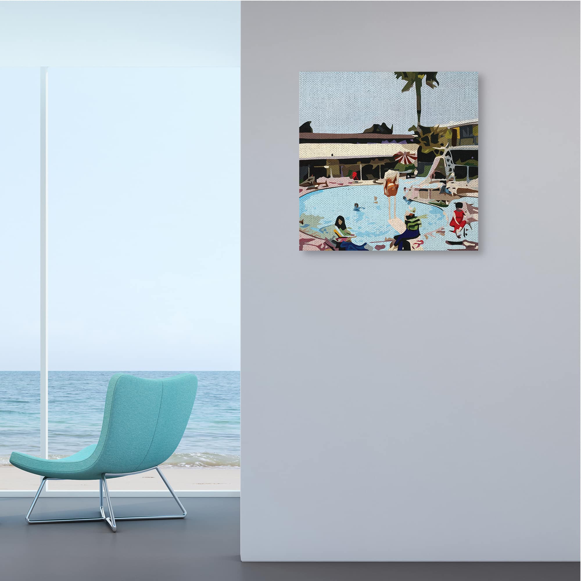 Stupell Industries Pool Party Canvas Wall Art