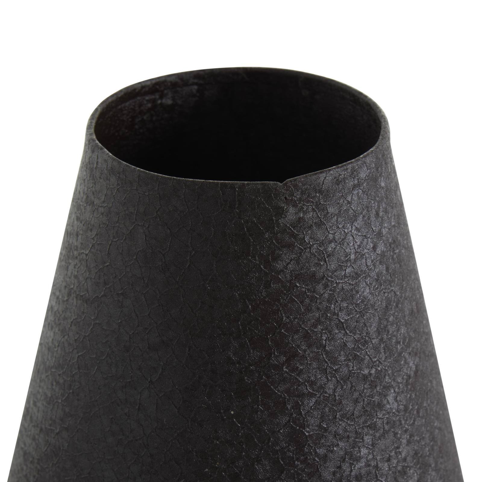 Black Metal Textured Cone Vase Set