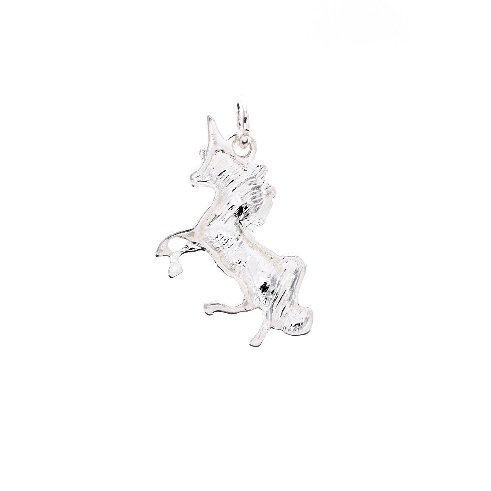 Pink & Silver Plated Unicorn Charm by Bead Landing™
