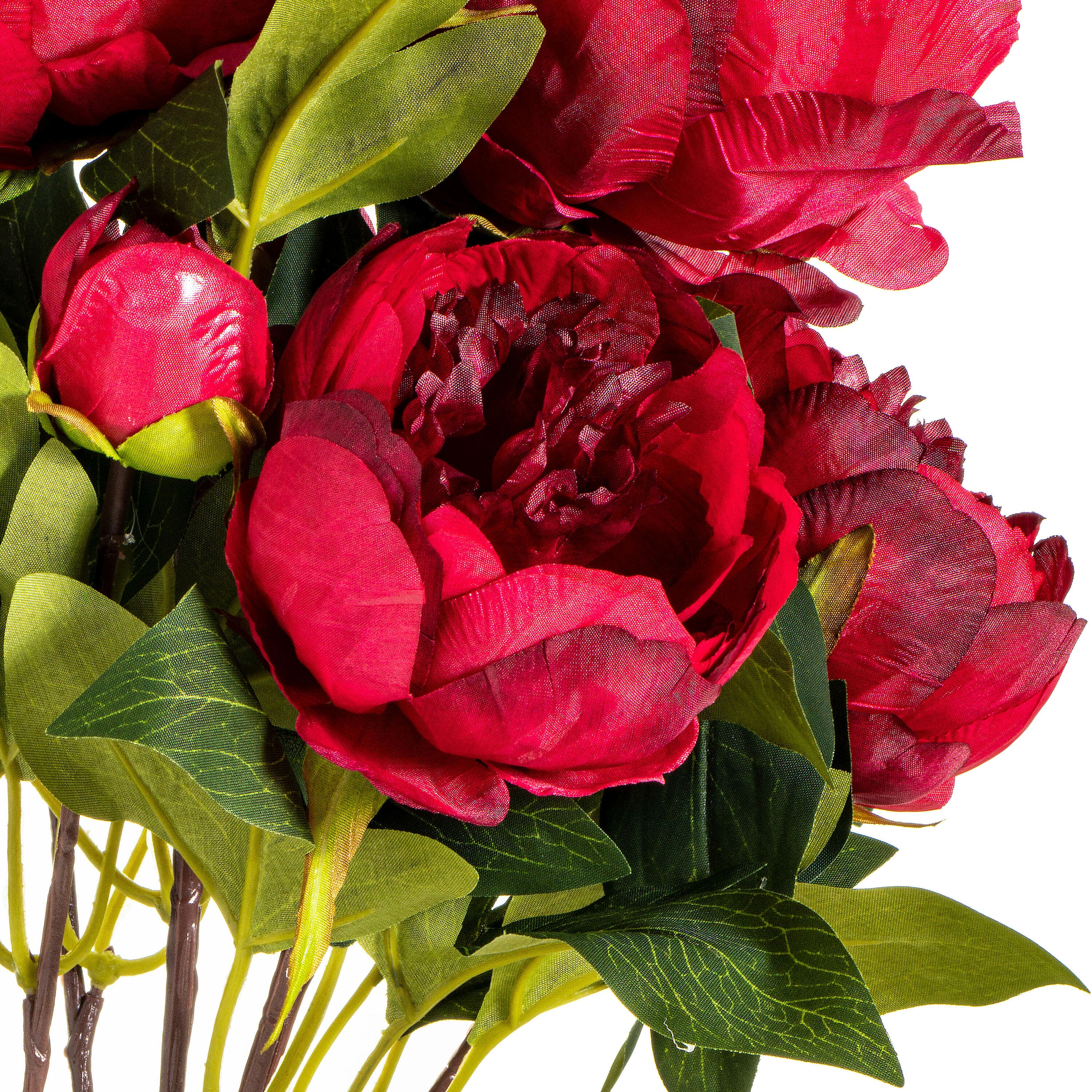 Artificial Red Peony Bush