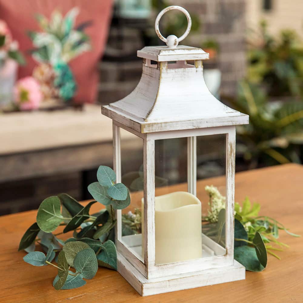 Kate Aspen® Hampton Ivory LED Vintage Decorative Lantern