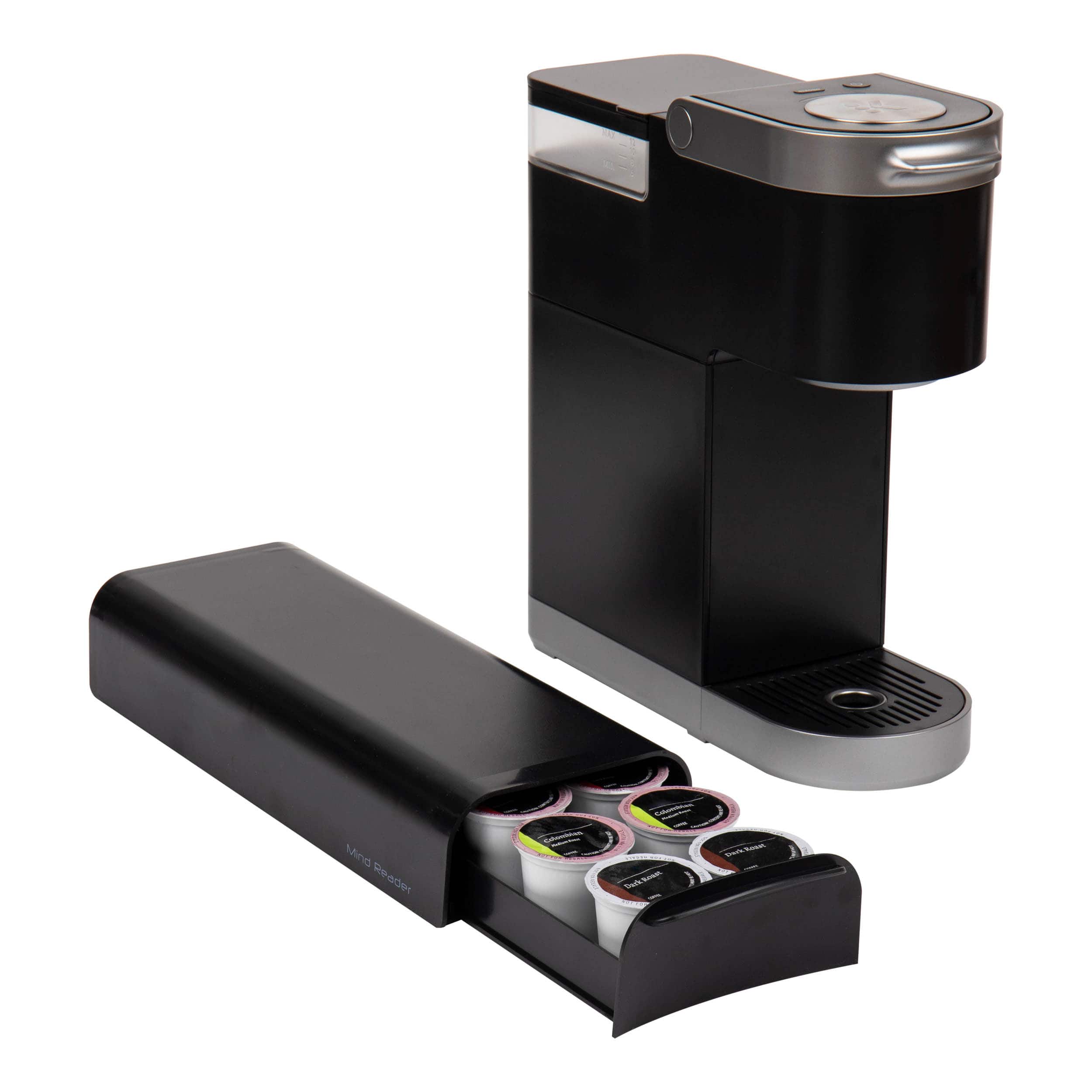 Mind Reader Black Compact Single Serve Coffee Pod Holder Coffee Station and Pod Capsule Storage Organizer