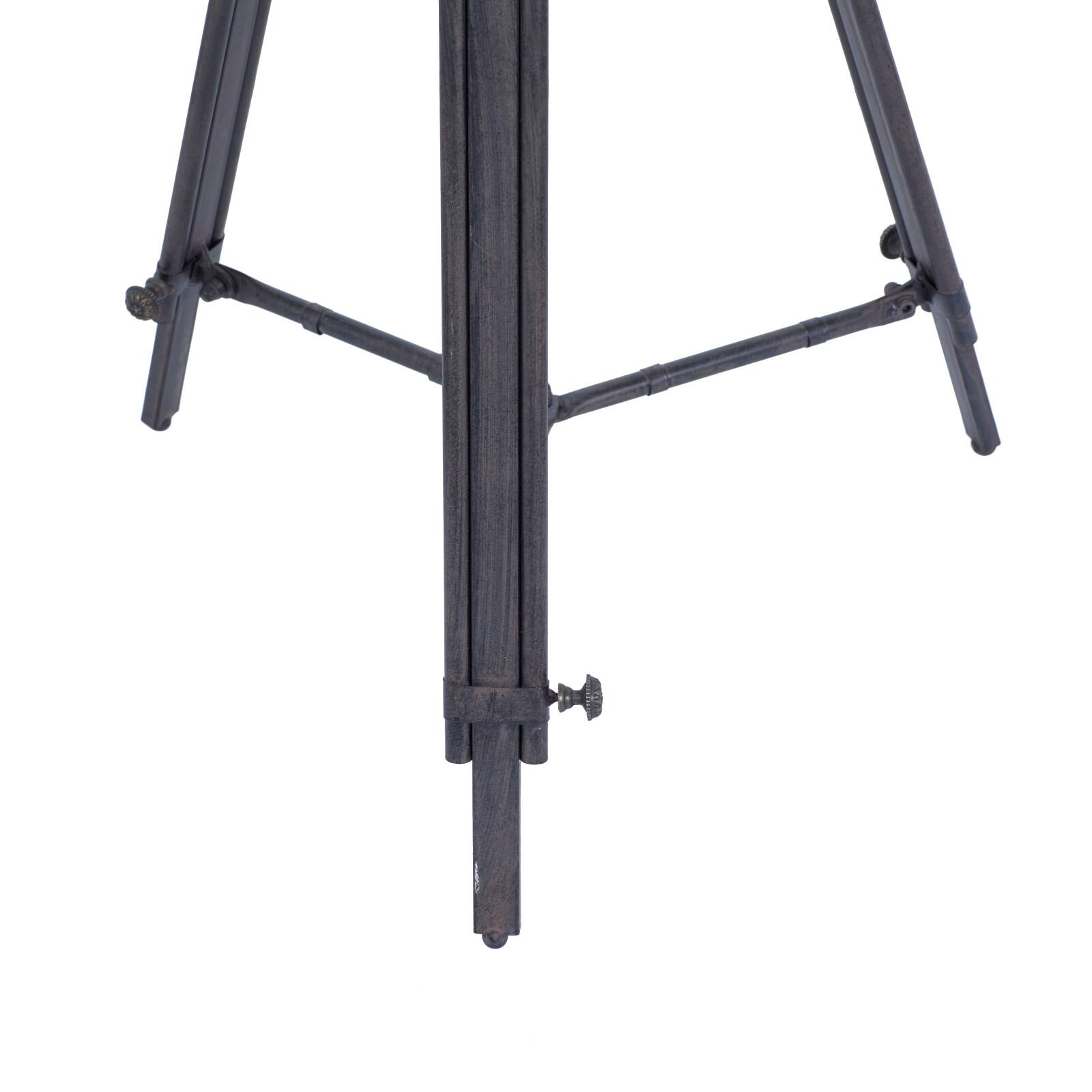 24" Black Metal Industrial Standing Clock Accent