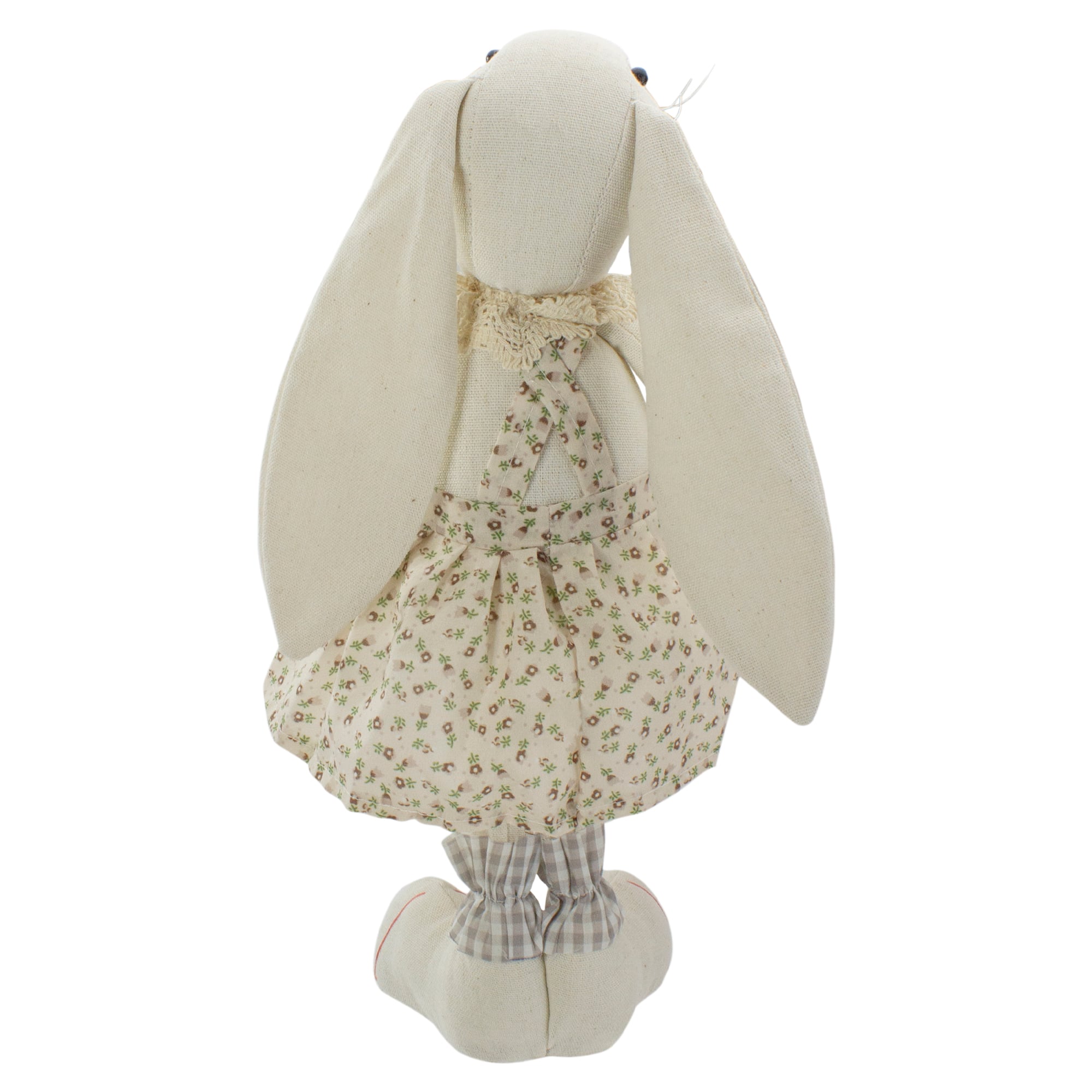 14.5" Standing Girl Easter Bunny Rabbit Spring Figure