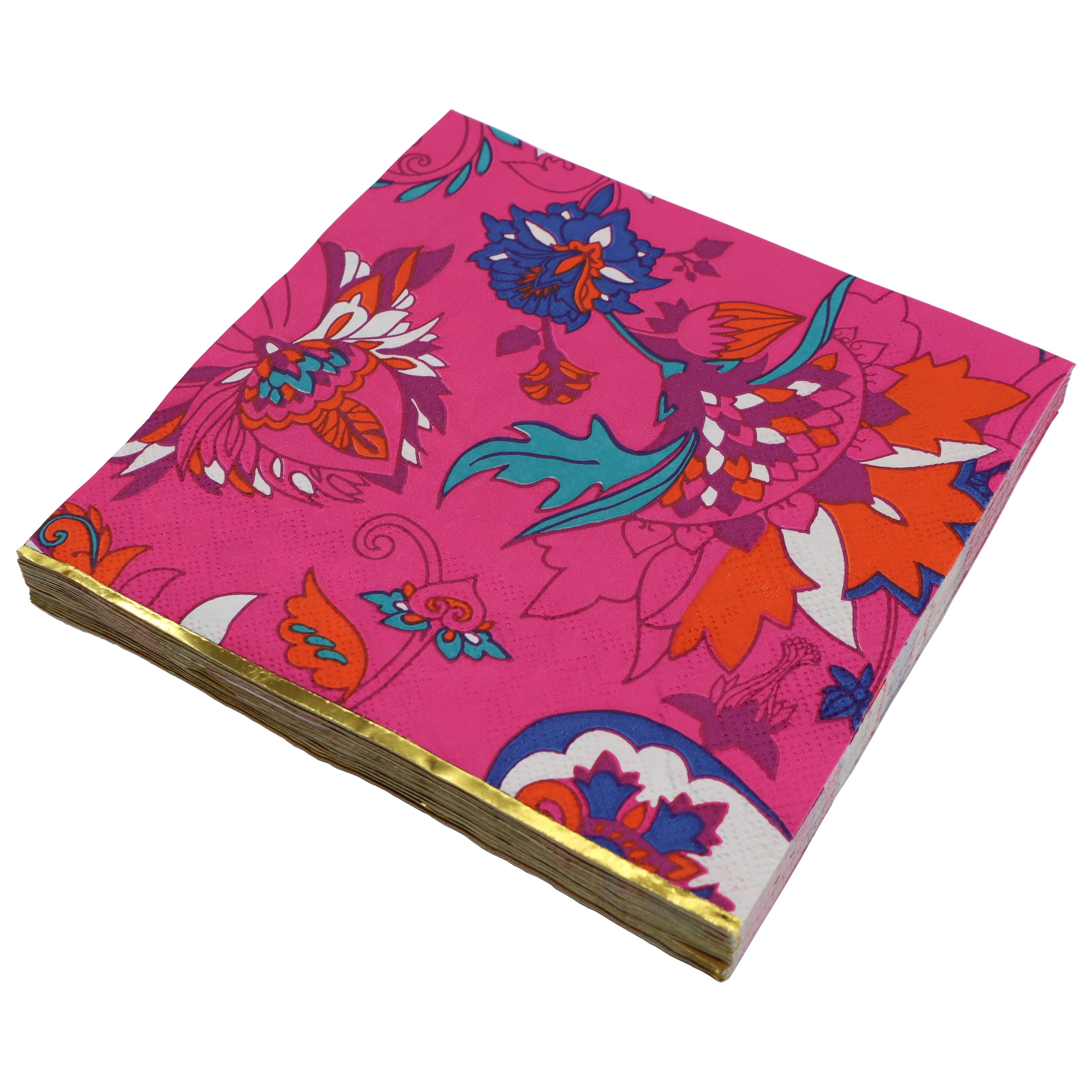 Pink Jungle Tropical Paisley Paper Lunch Napkins, 20ct. by Celebrate It™