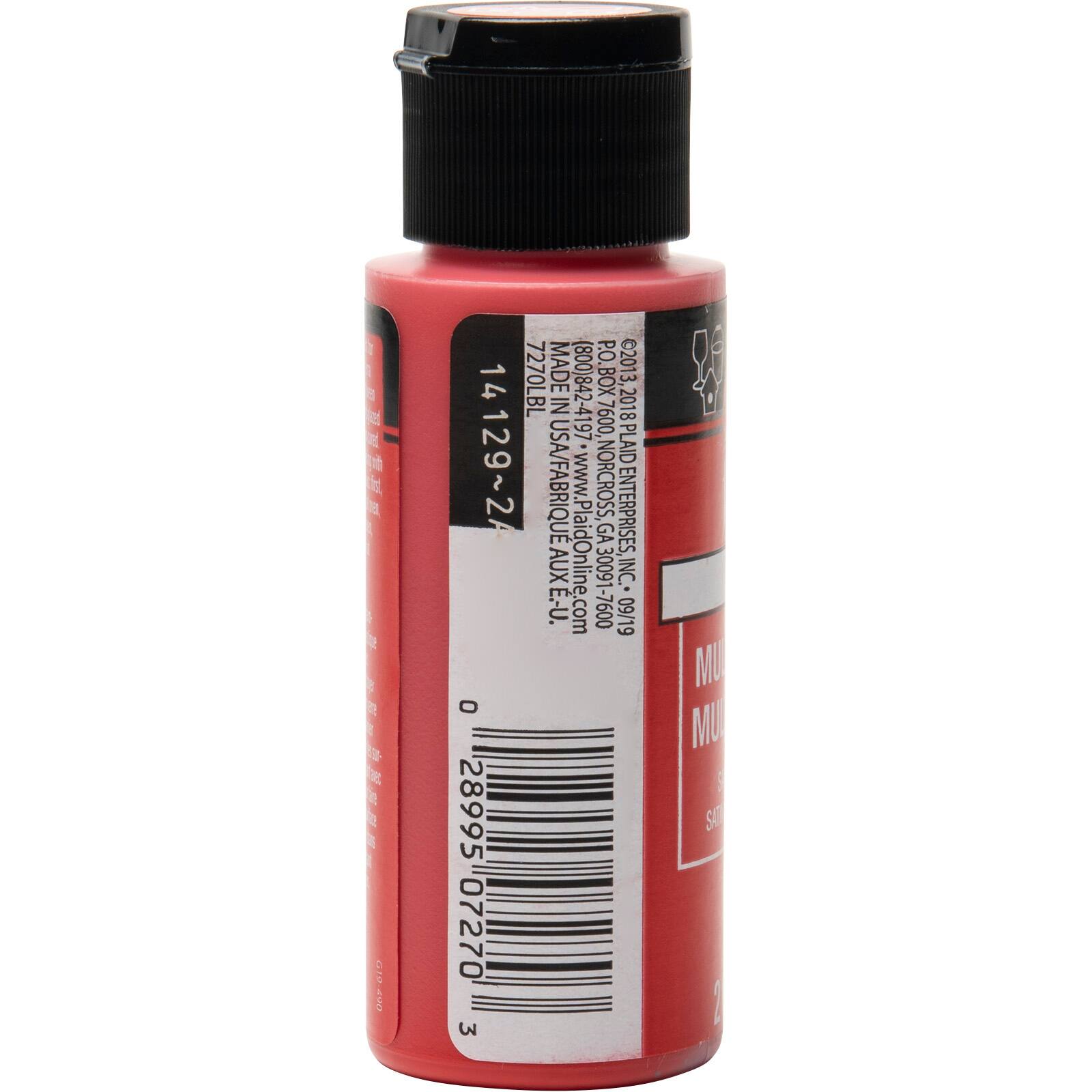 12 Pack: FolkArt® Multi-Surface Satin Acrylic Paint, 2oz.