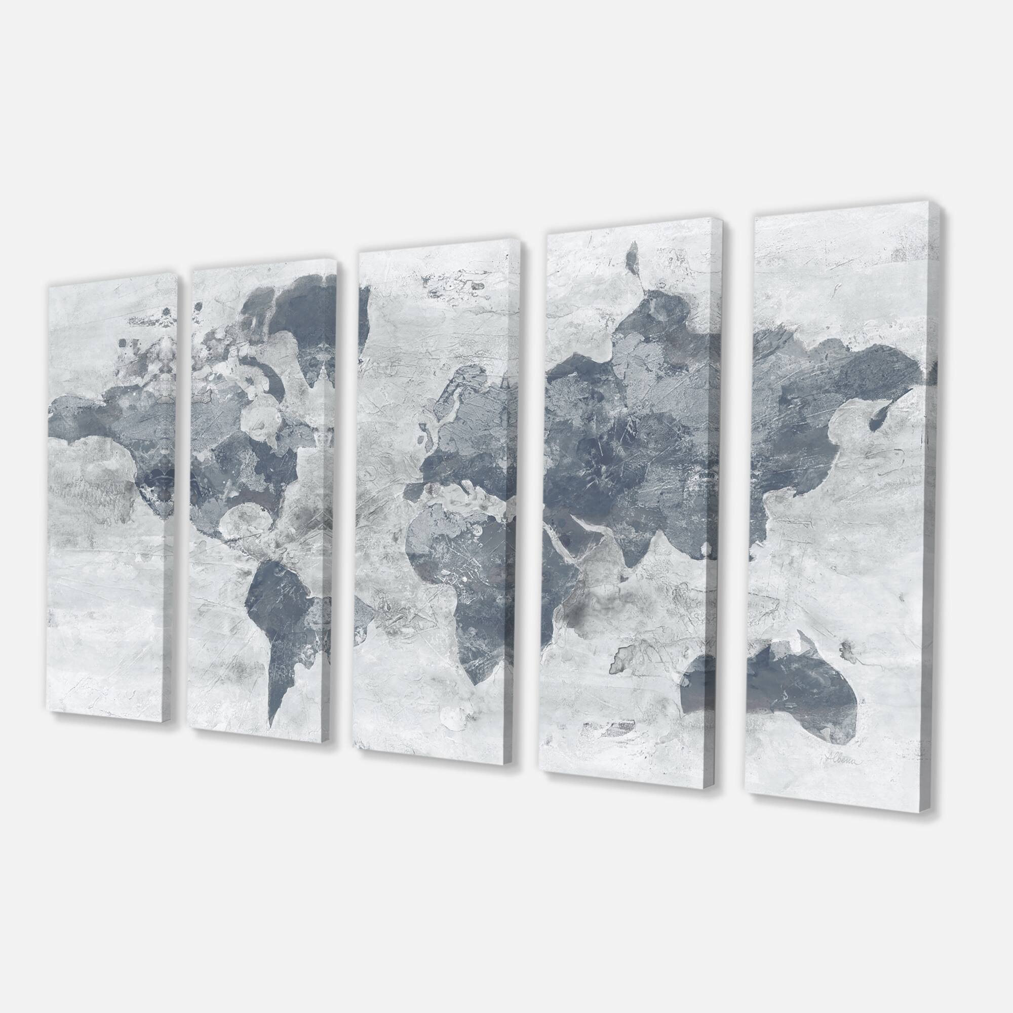 Designart - Golden Grey World Neutral