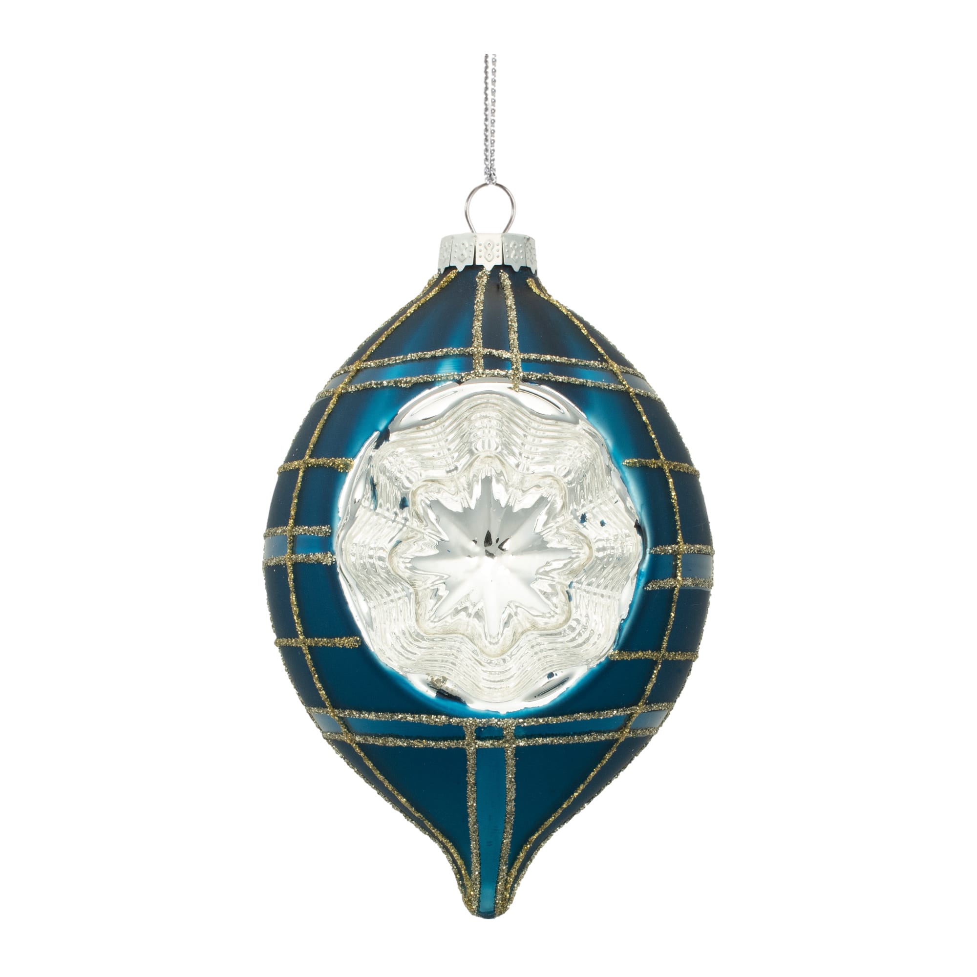 3.25" Plaid Glass Reflector Ornaments, 12ct.
