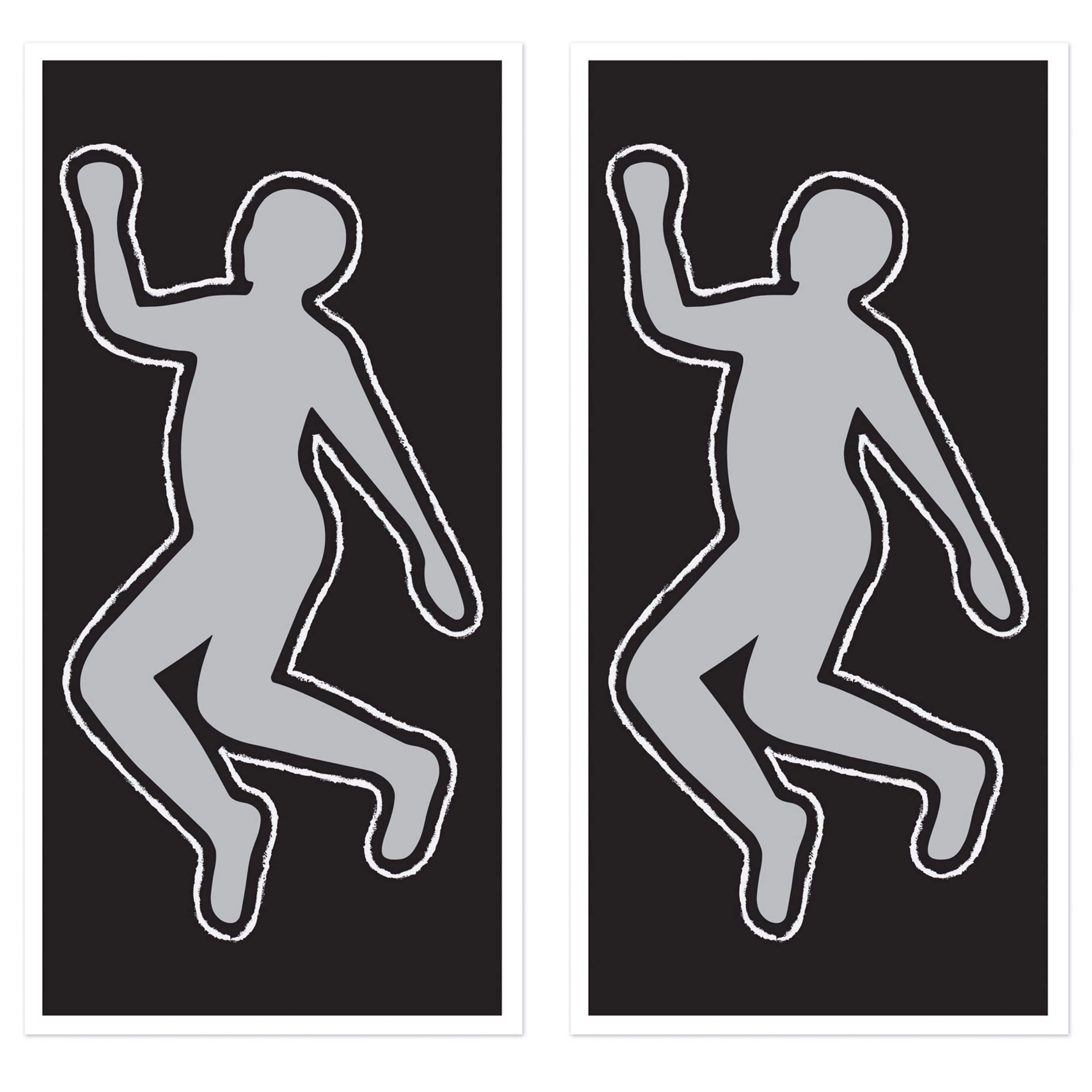 Beistle 30" x 5ft. PSI Body Silhouettes, 2ct.