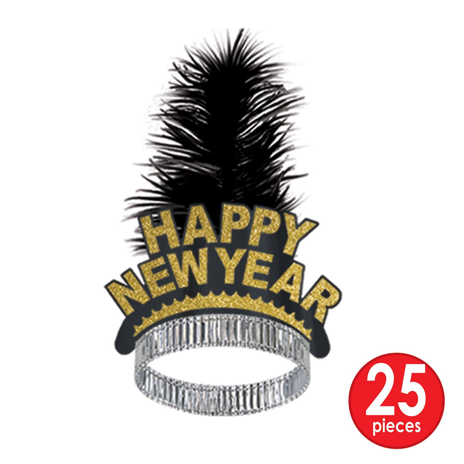 Beistle Black & Gold New Year Swingin' Party Favor Kit for 50