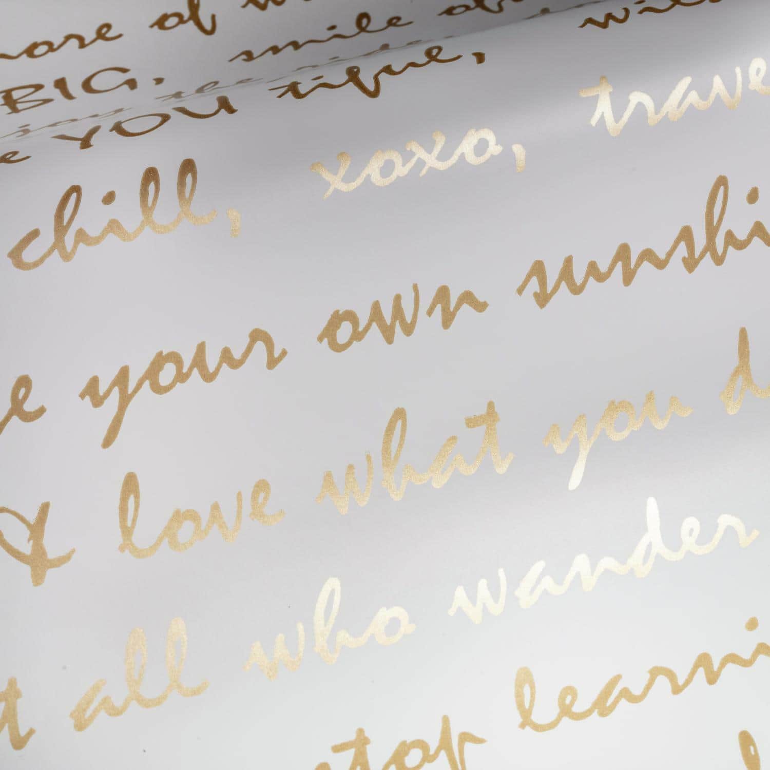 RoomMates Gold Dream Big Script Peel & Stick Wallpaper