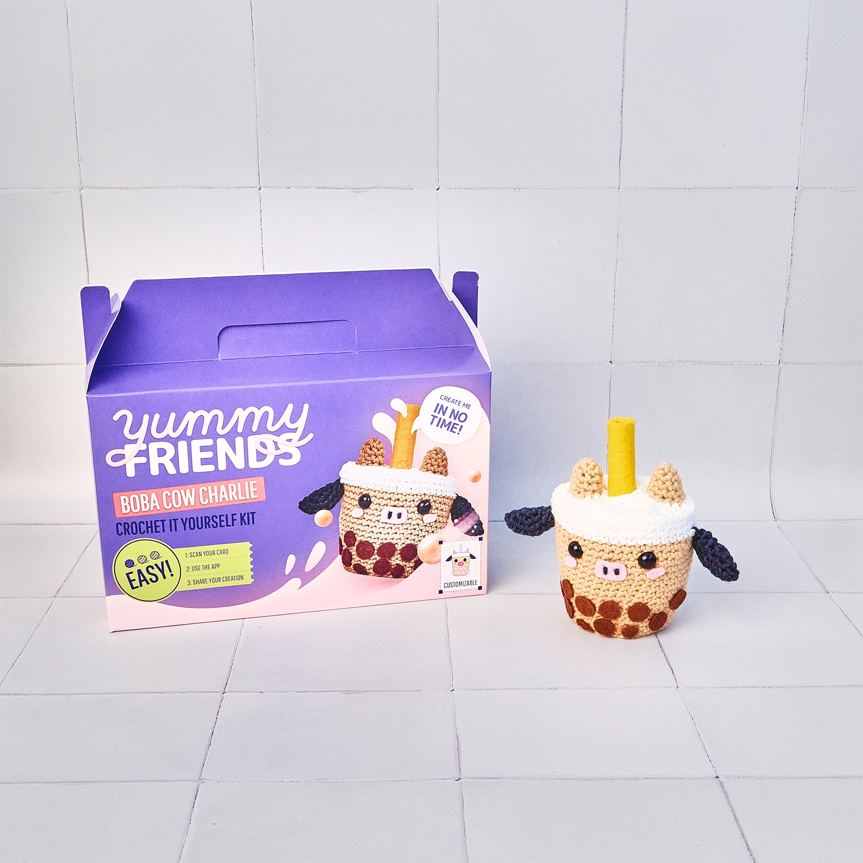 Lion Brand® Boba Cow Charlie Yummy Friends Kit