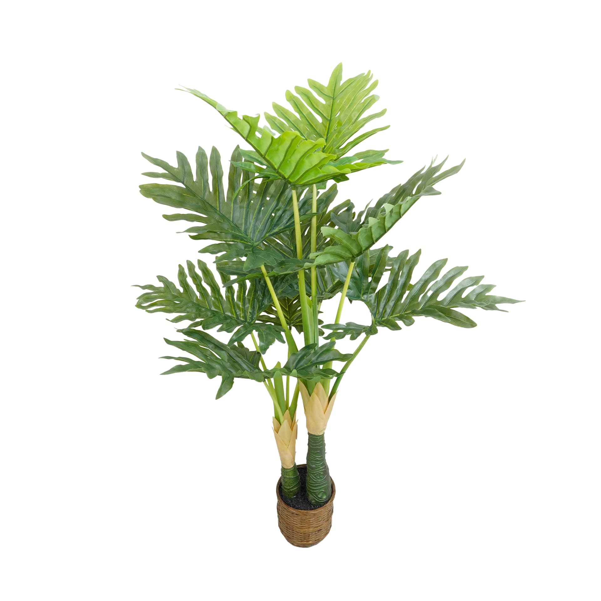 3.6ft. Philodendron Selloum Faux Plant in Woven Basket by Ashland®