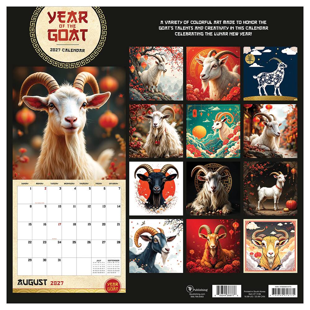 2027 Year of the Goat Wall Calendar