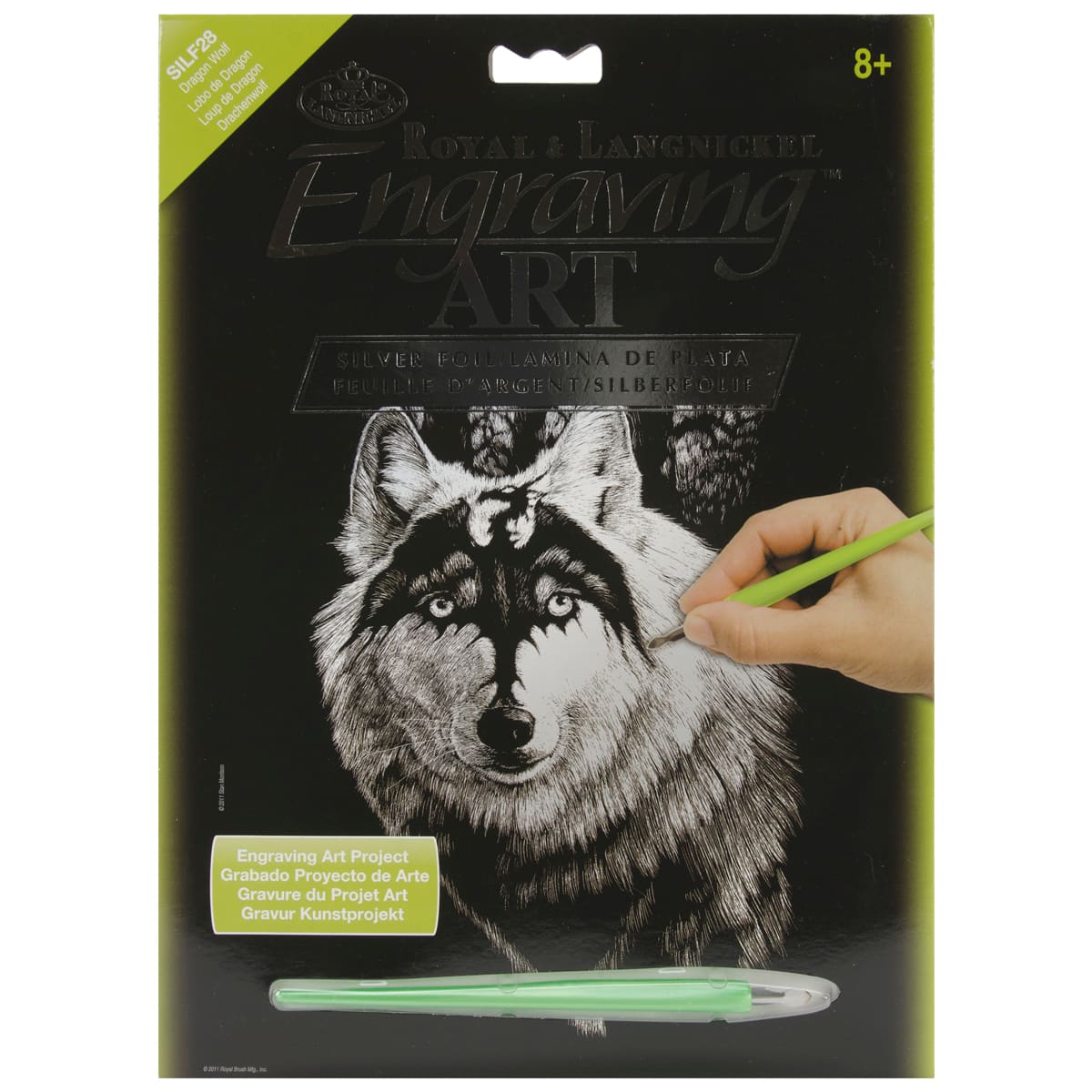 Royal & Langnickel® Engraving Art™ Dragon Wolf Silver Foil Kit