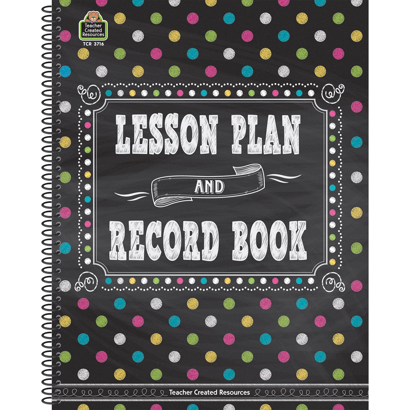 Teacher Created Resources® Chalkboard Brights Lesson Plan and Record Book, 2ct.