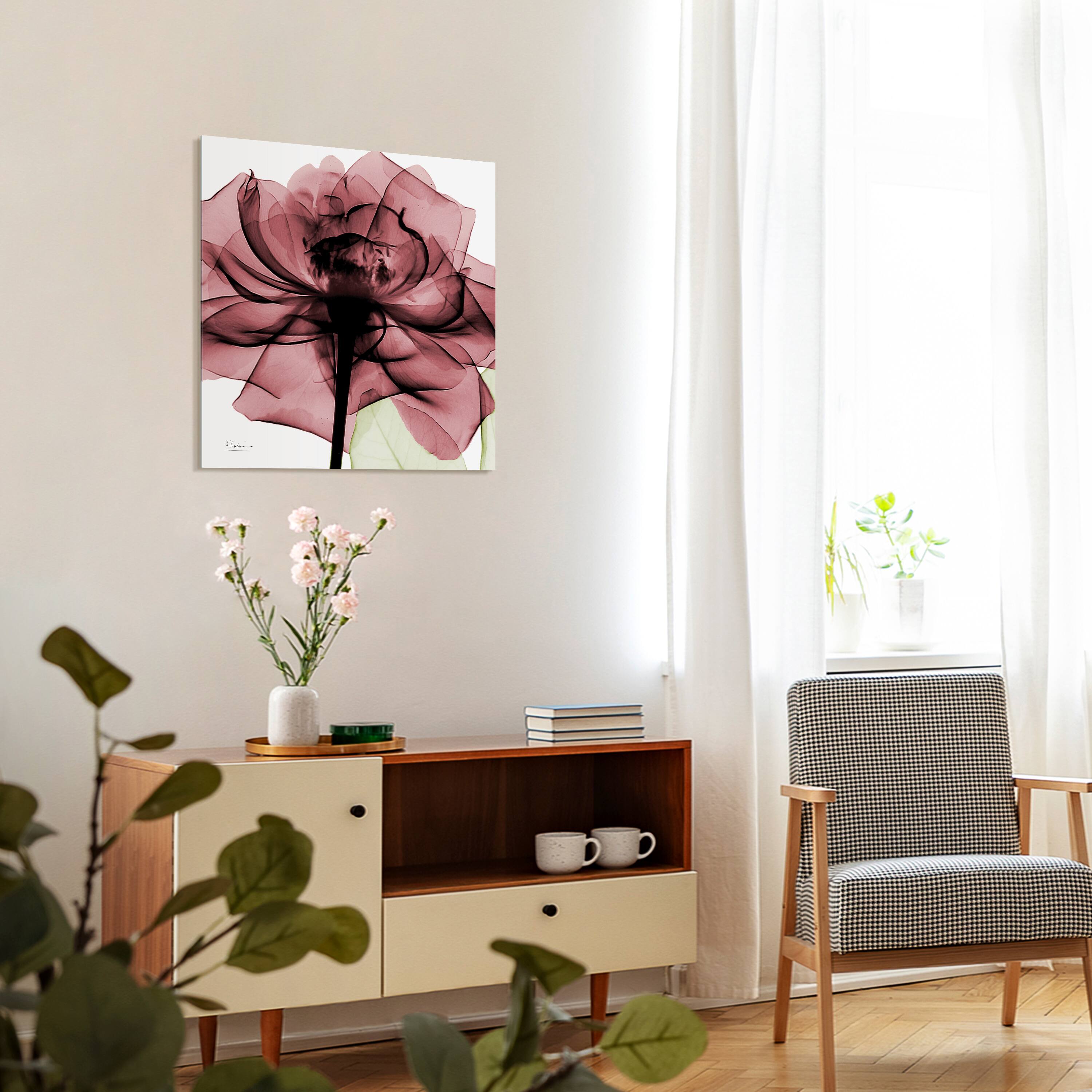 Empire Art Direct 24" x 24" Chianti Rose II Frameless Free Floating Printed Tempered Glass Wall Art
