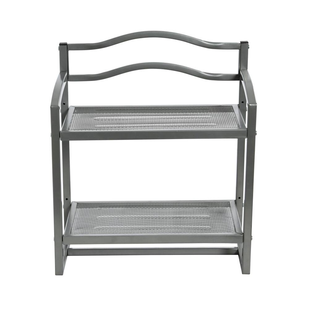 Household Essentials 2-Tier Metal Wall Mount Bathroom Shelf