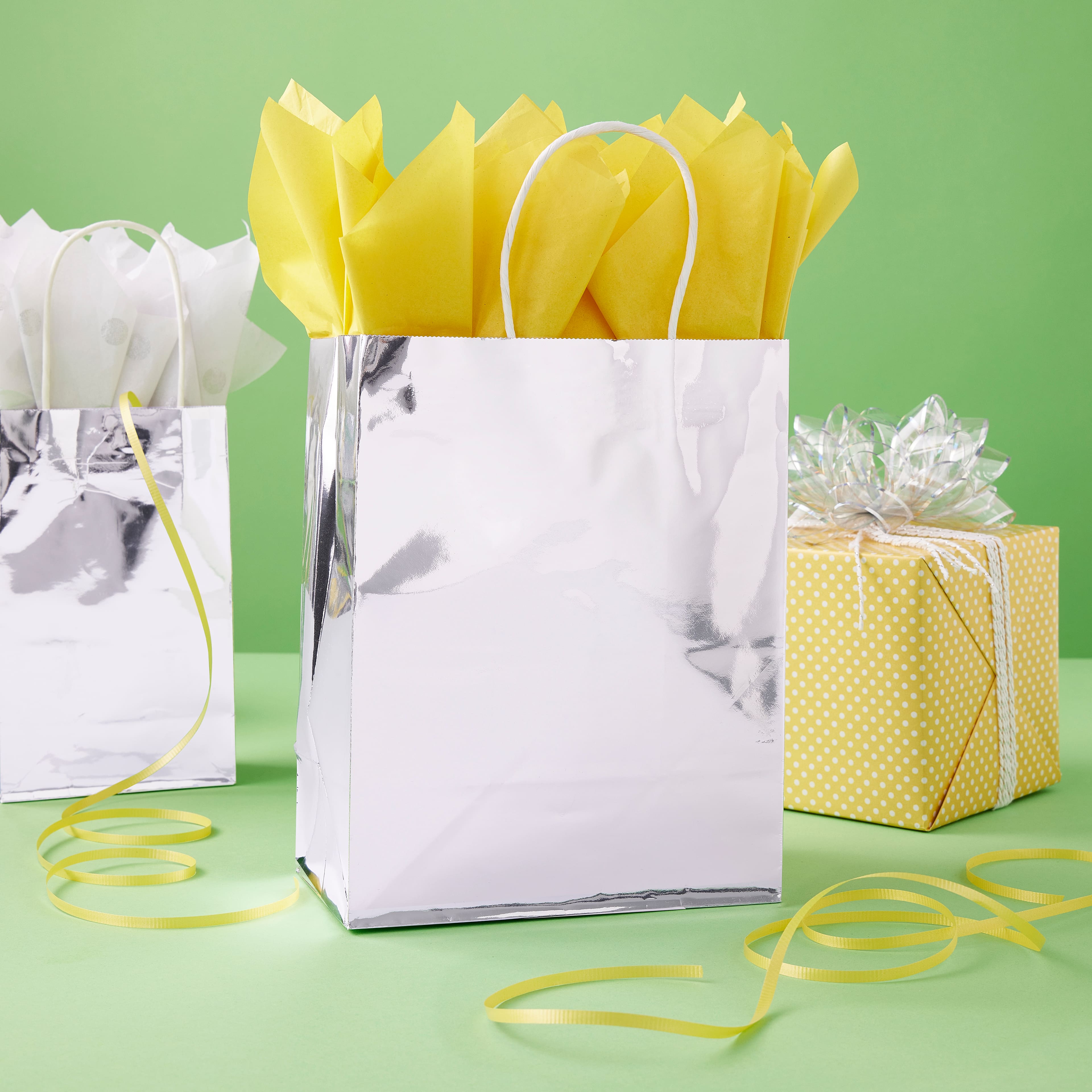 6 Packs: 13 ct. (78 total) Medium Silver Gift Bag Value Pack by Celebrate It™