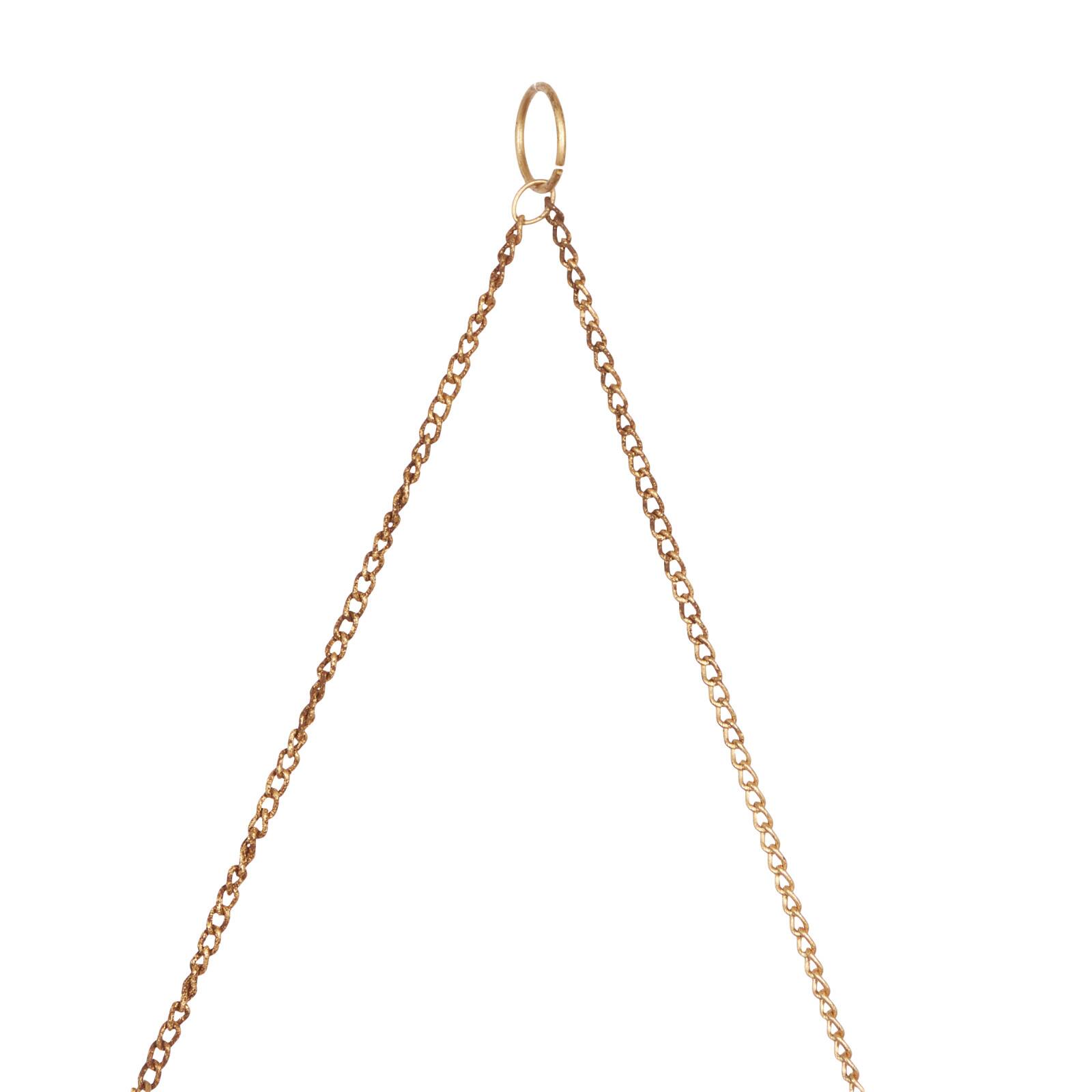 36" White & Gold Metal Eclectic Windchime