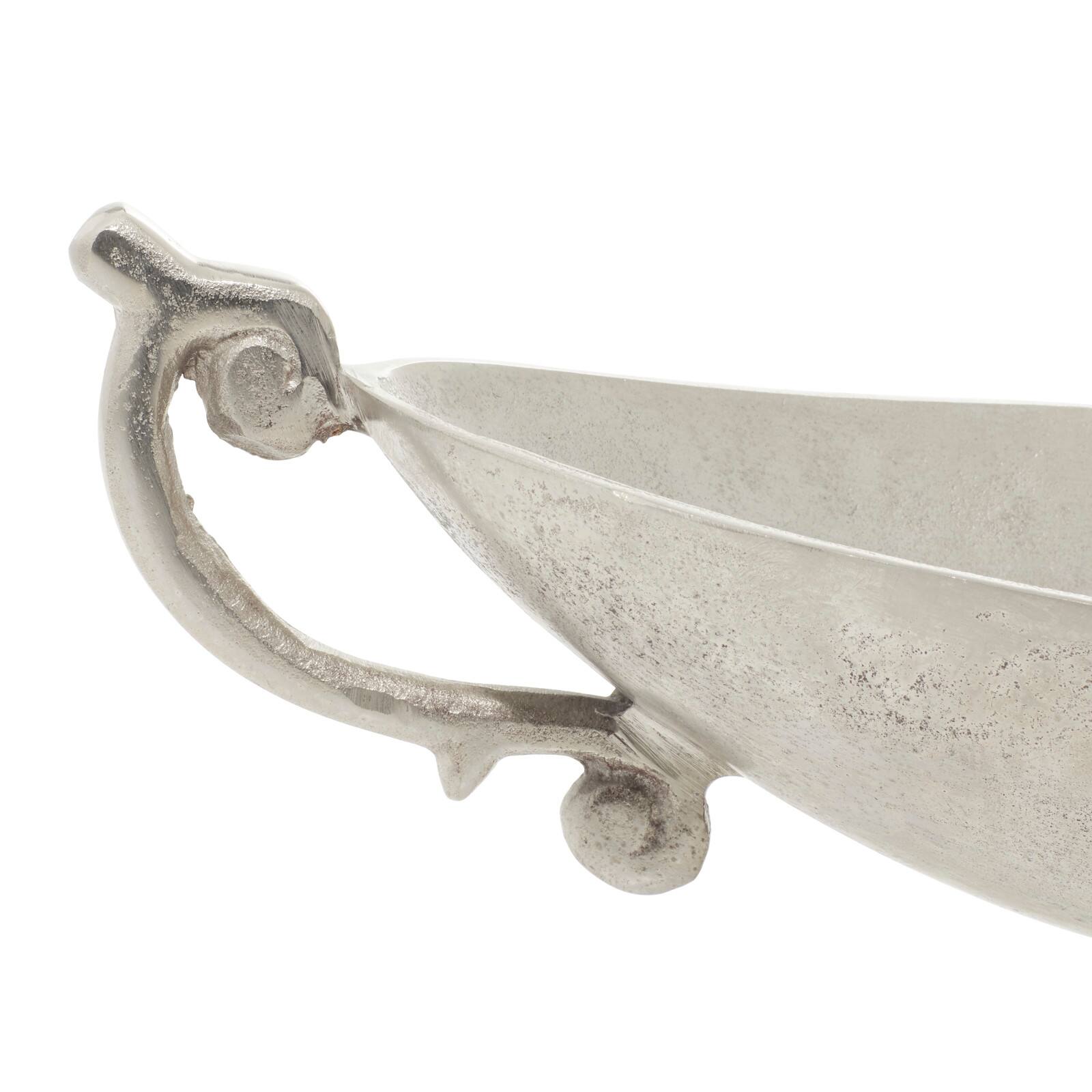 22" Silver Traditional Decorative Bowl