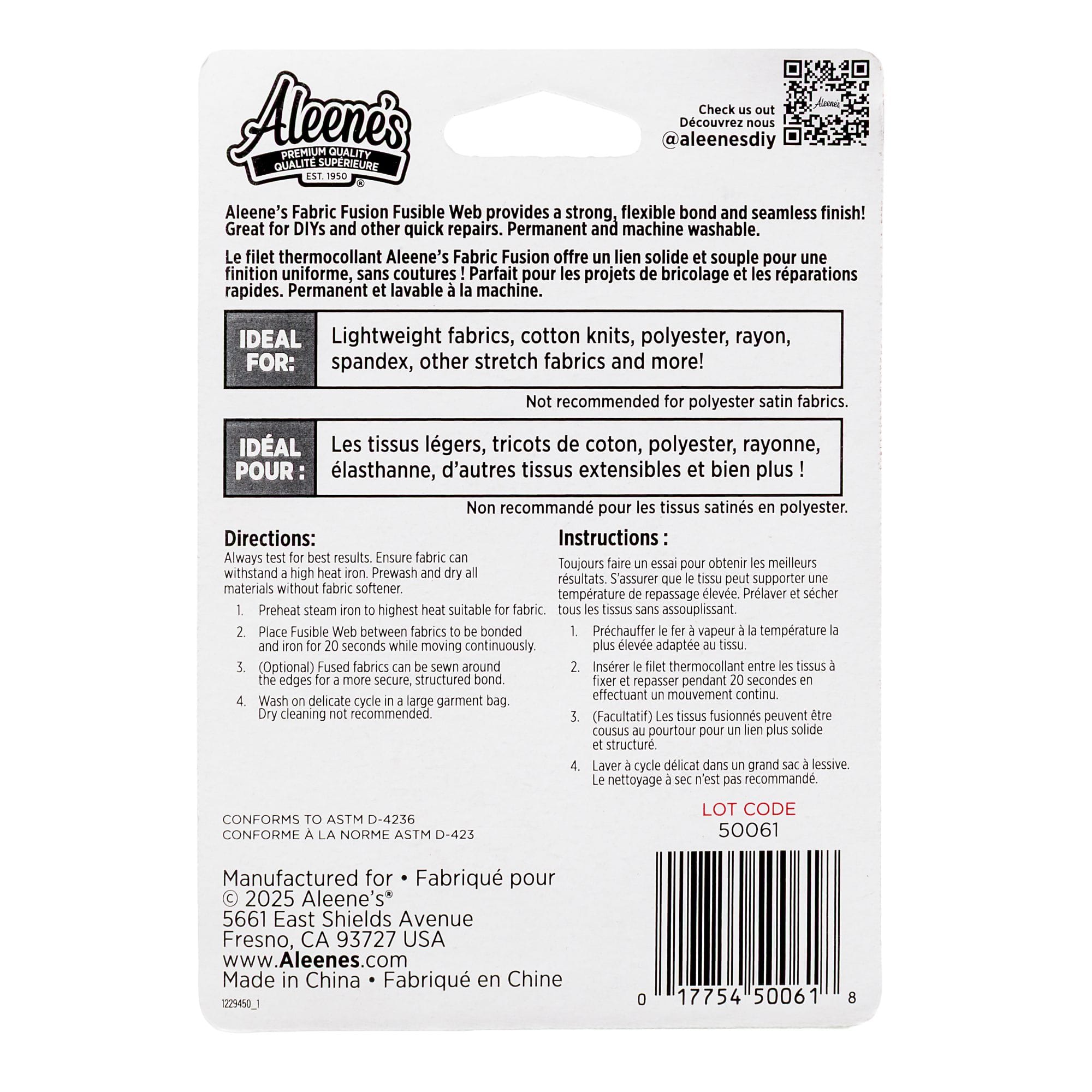 Aleene's® Fabric Fusion® White Lite Fusible Web