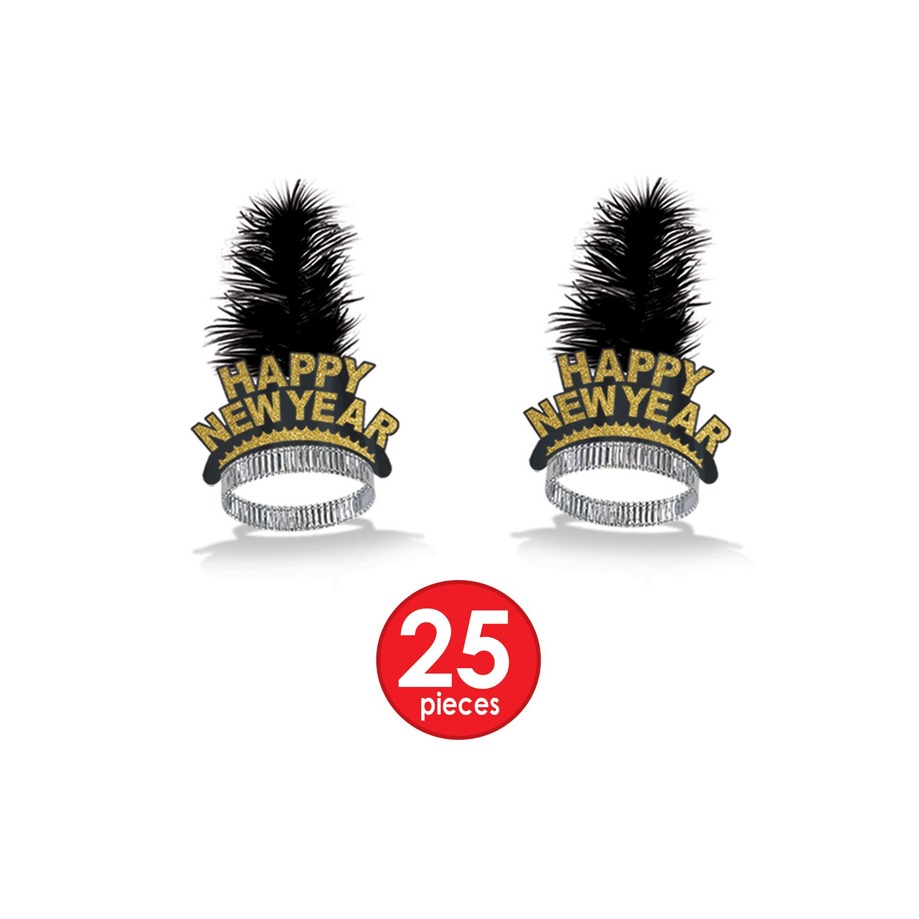 Beistle Black & Gold New Year Top Hat Party Favor Kit for 50